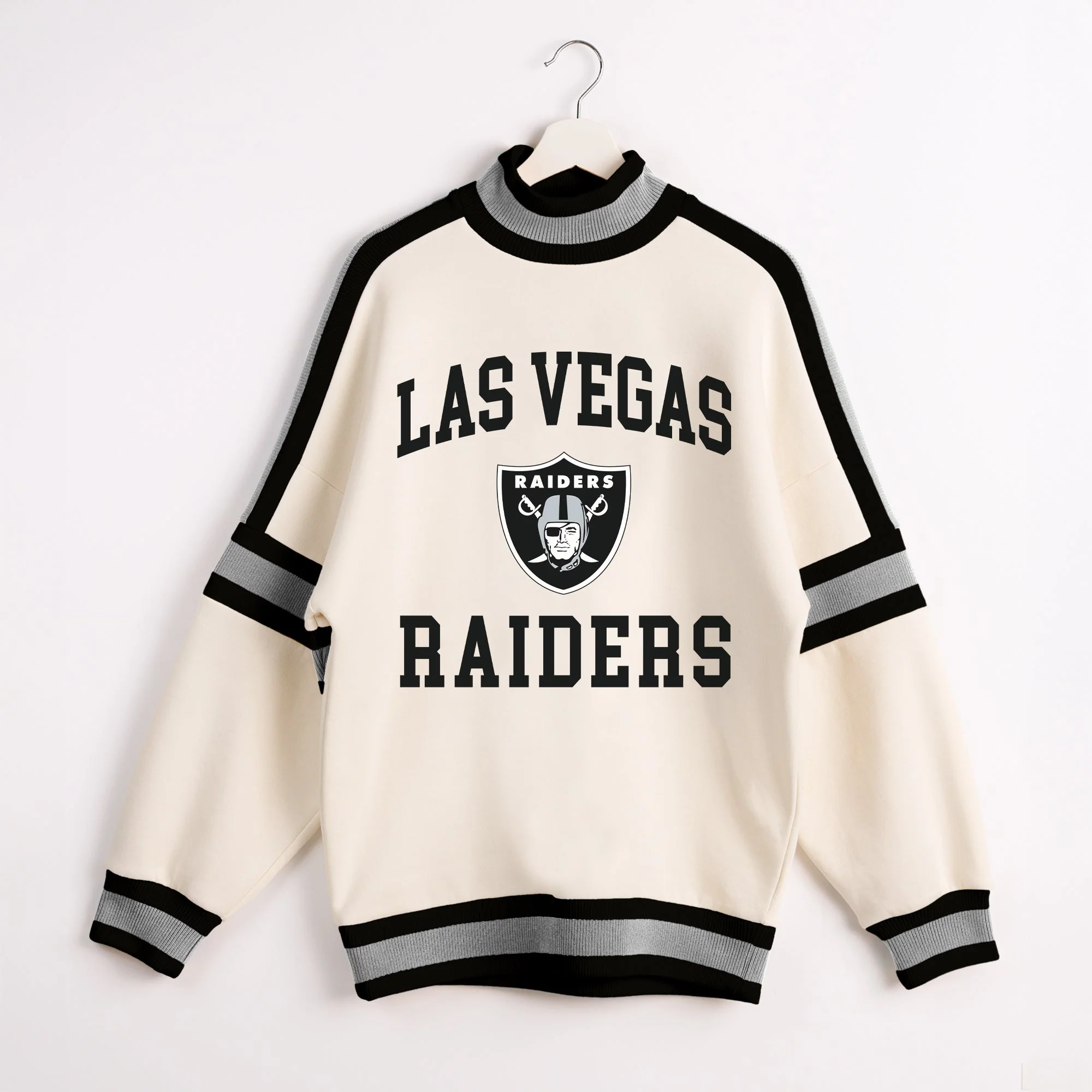 LAS VEGAS RAIDERS VIVID MOTION COLORBLOCK TURTLENECK PULLOVER - Image 8