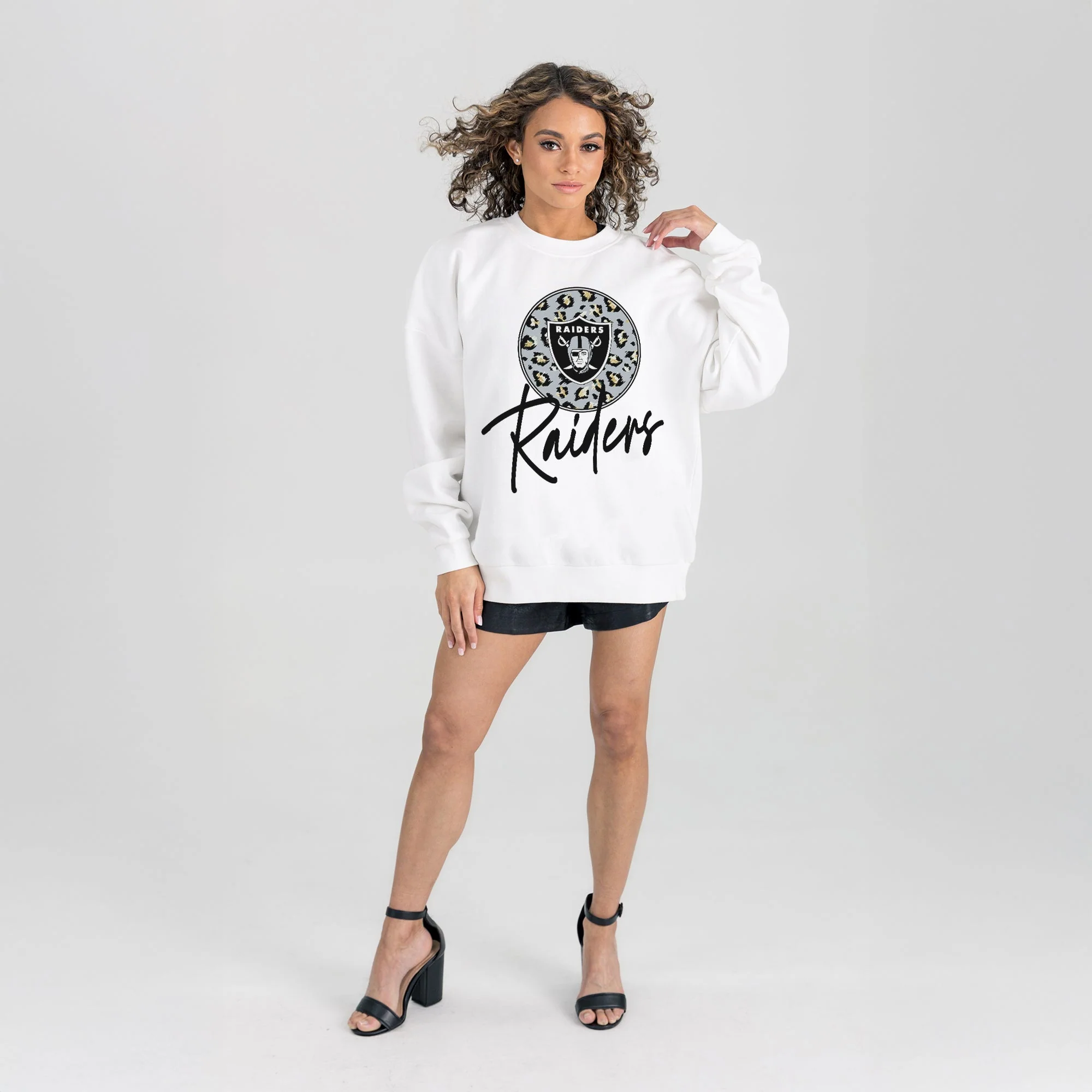 LAS VEGAS RAIDERS WILD BREAKTHROUGH PREMIUM FLEECE CREWNECK PULLOVER - Image 5