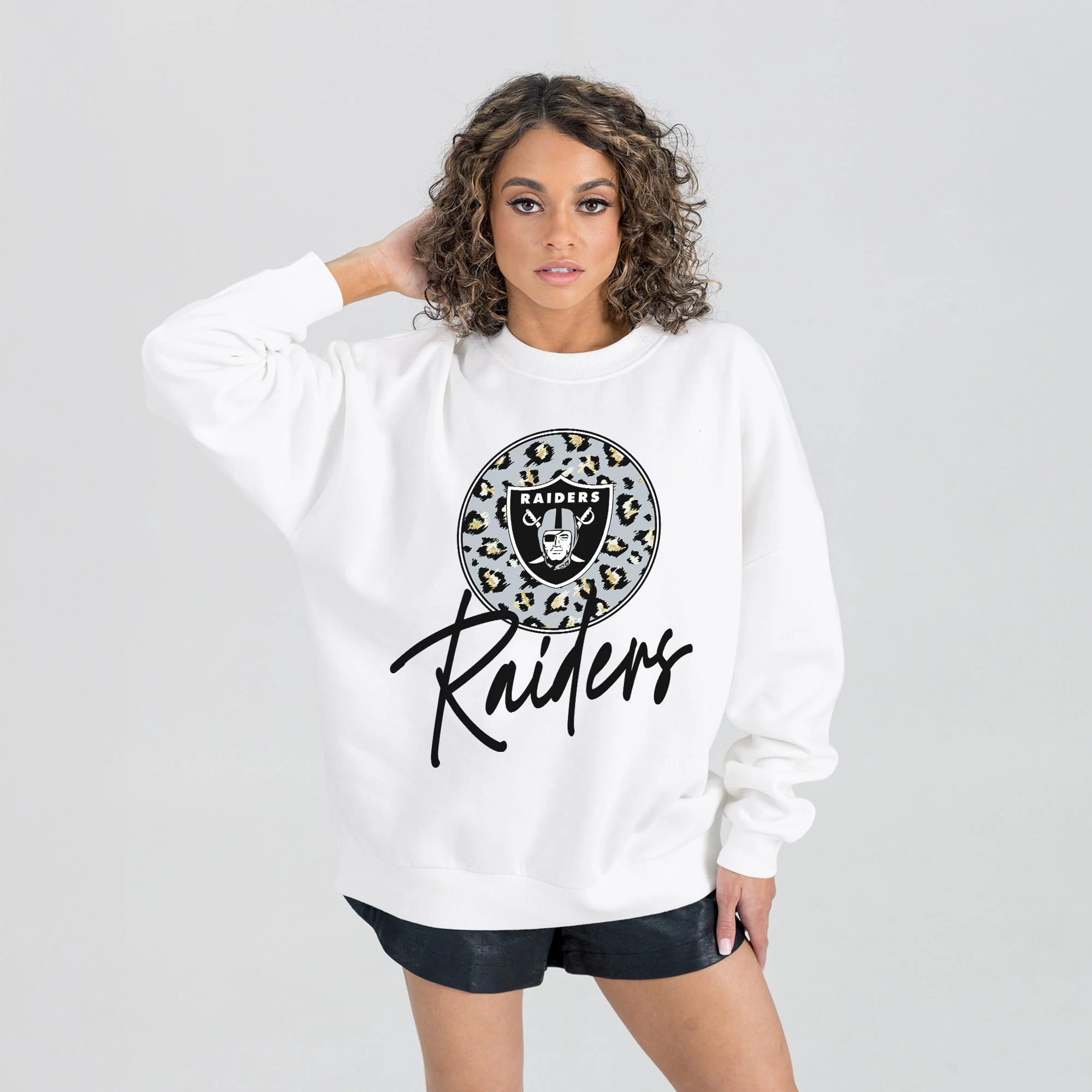LAS VEGAS RAIDERS WILD BREAKTHROUGH PREMIUM FLEECE CREWNECK PULLOVER - Image 6