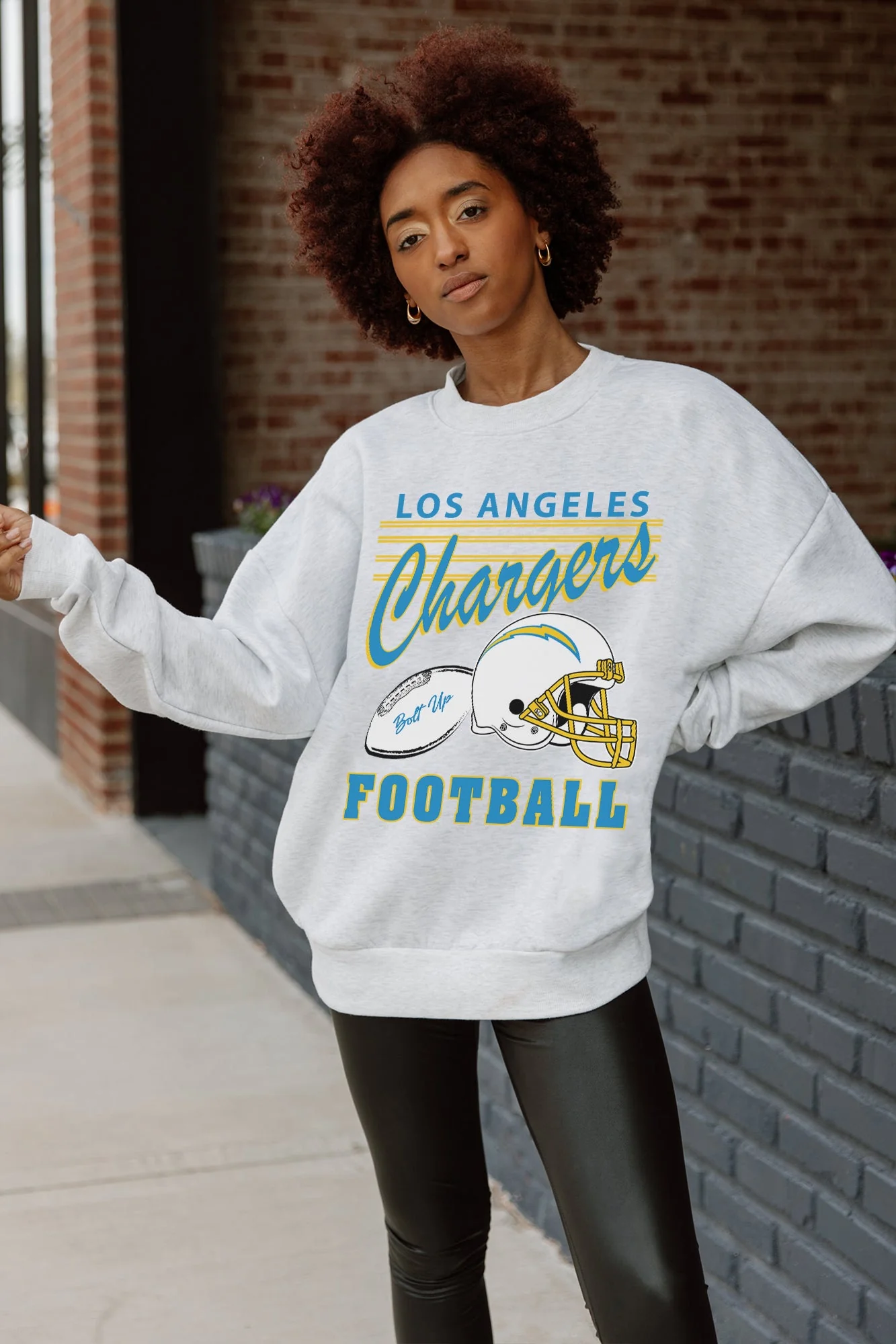 LOS ANGELES CHARGERS HOME TURF PREMIUM FLEECE CREWNECK PULLOVER