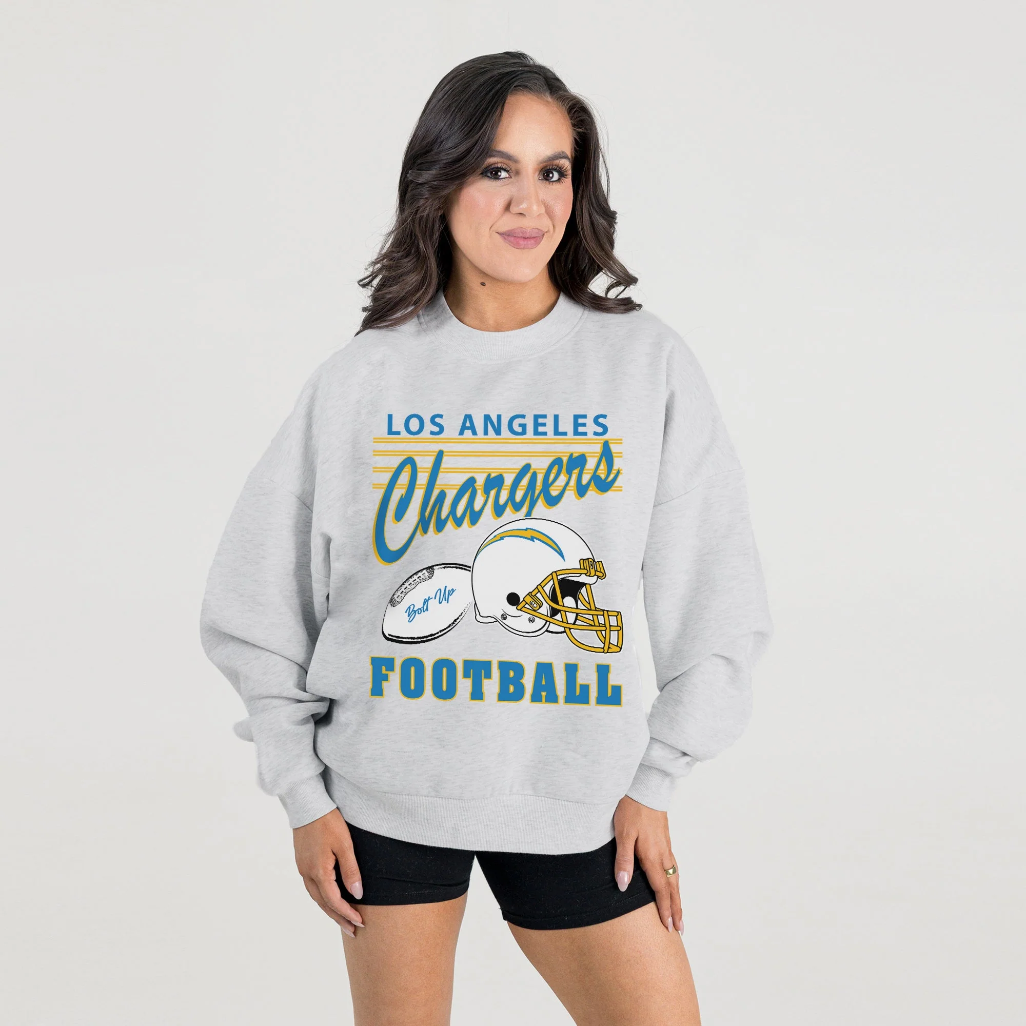 LOS ANGELES CHARGERS HOME TURF PREMIUM FLEECE CREWNECK PULLOVER - Image 3