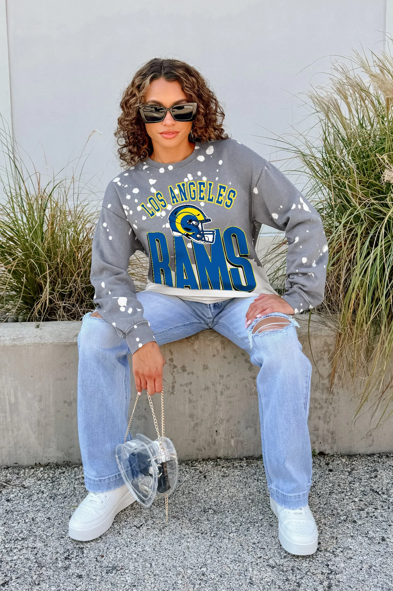 LOS ANGELES RAMS ARCH RIVALS LONG-SLEEVE FRENCH TERRY PULLOVER - Image 3