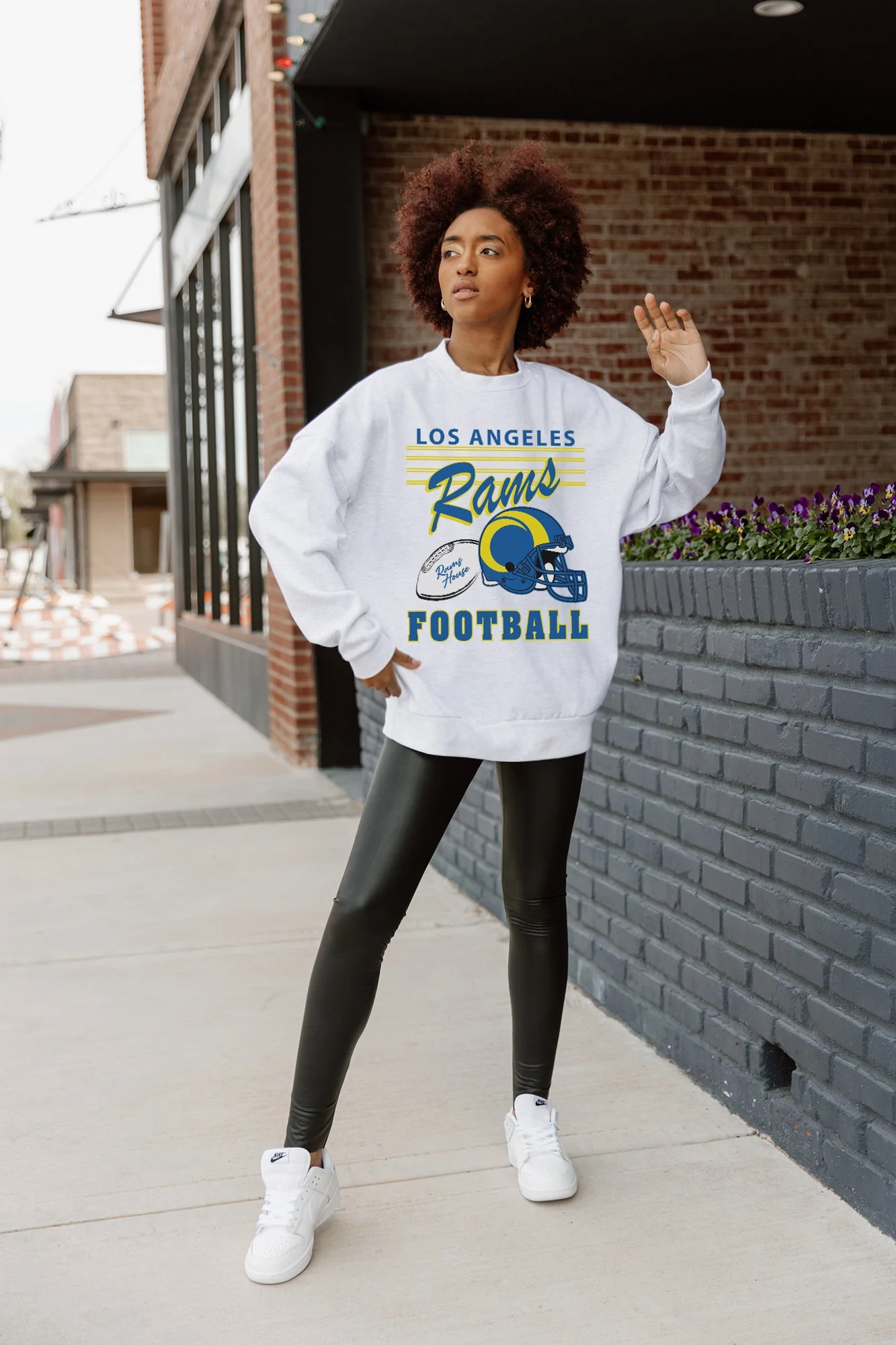 LOS ANGELES RAMS HOME TURF PREMIUM FLEECE CREWNECK PULLOVER - Image 2