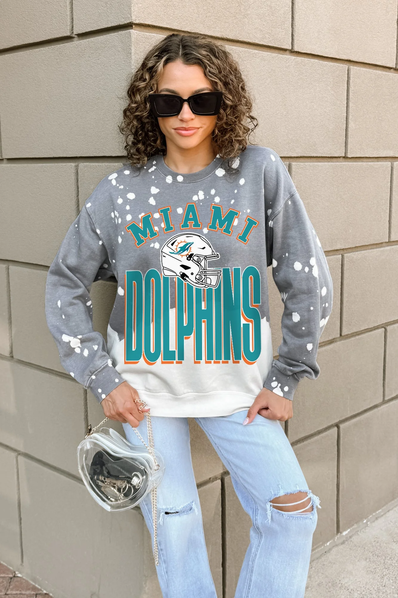 MIAMI DOLPHINS ARCH RIVALS LONG-SLEEVE FRENCH TERRY PULLOVER - Image 2