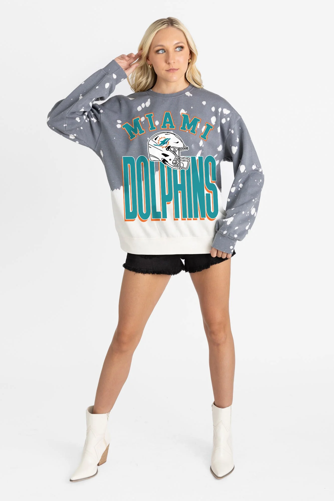 MIAMI DOLPHINS ARCH RIVALS LONG-SLEEVE FRENCH TERRY PULLOVER - Image 5