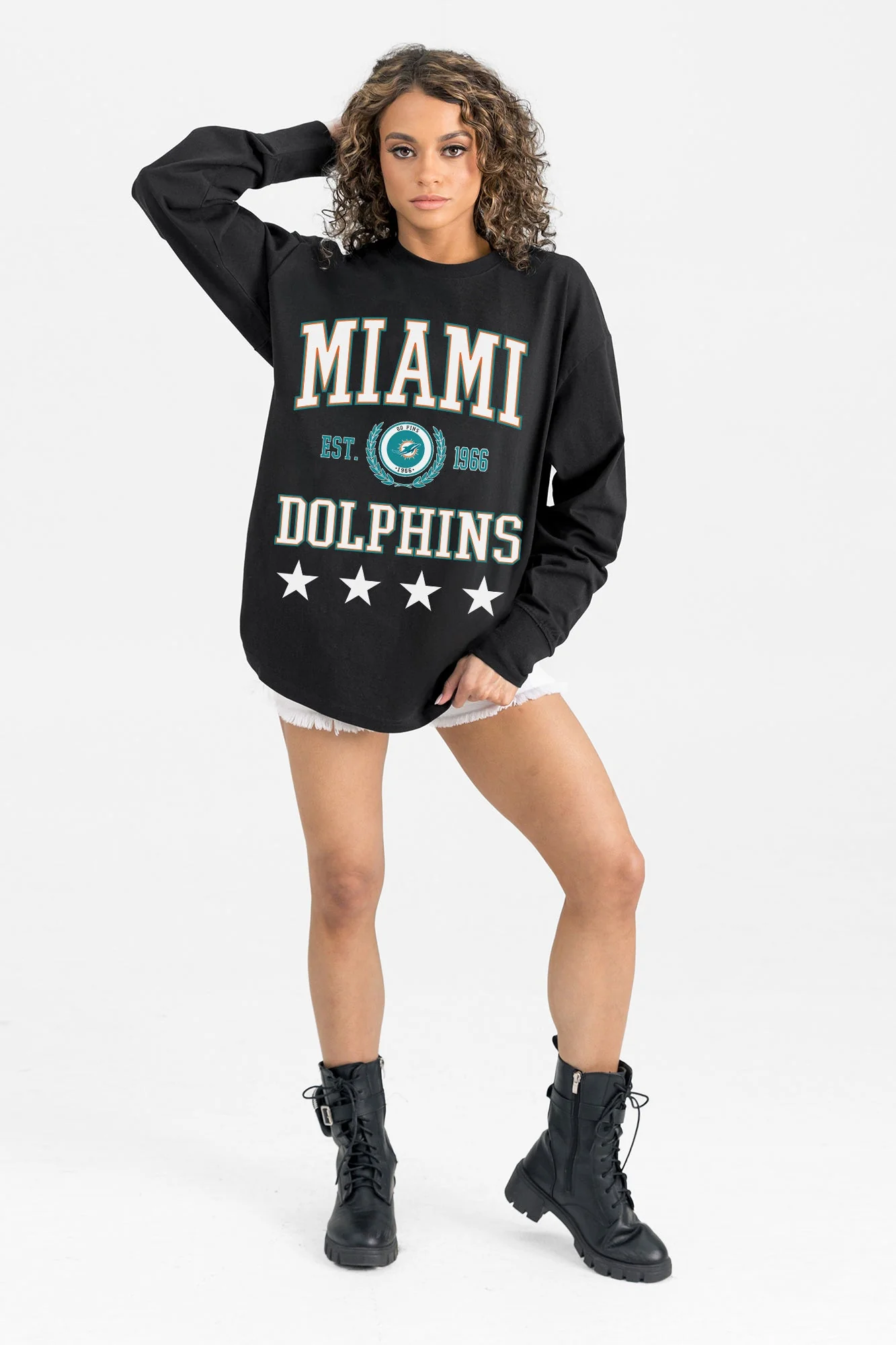 MIAMI DOLPHINS EVERYDAY STAR ESSENTIAL RELAXED FIT LONG SLEEVE TEE - Image 5
