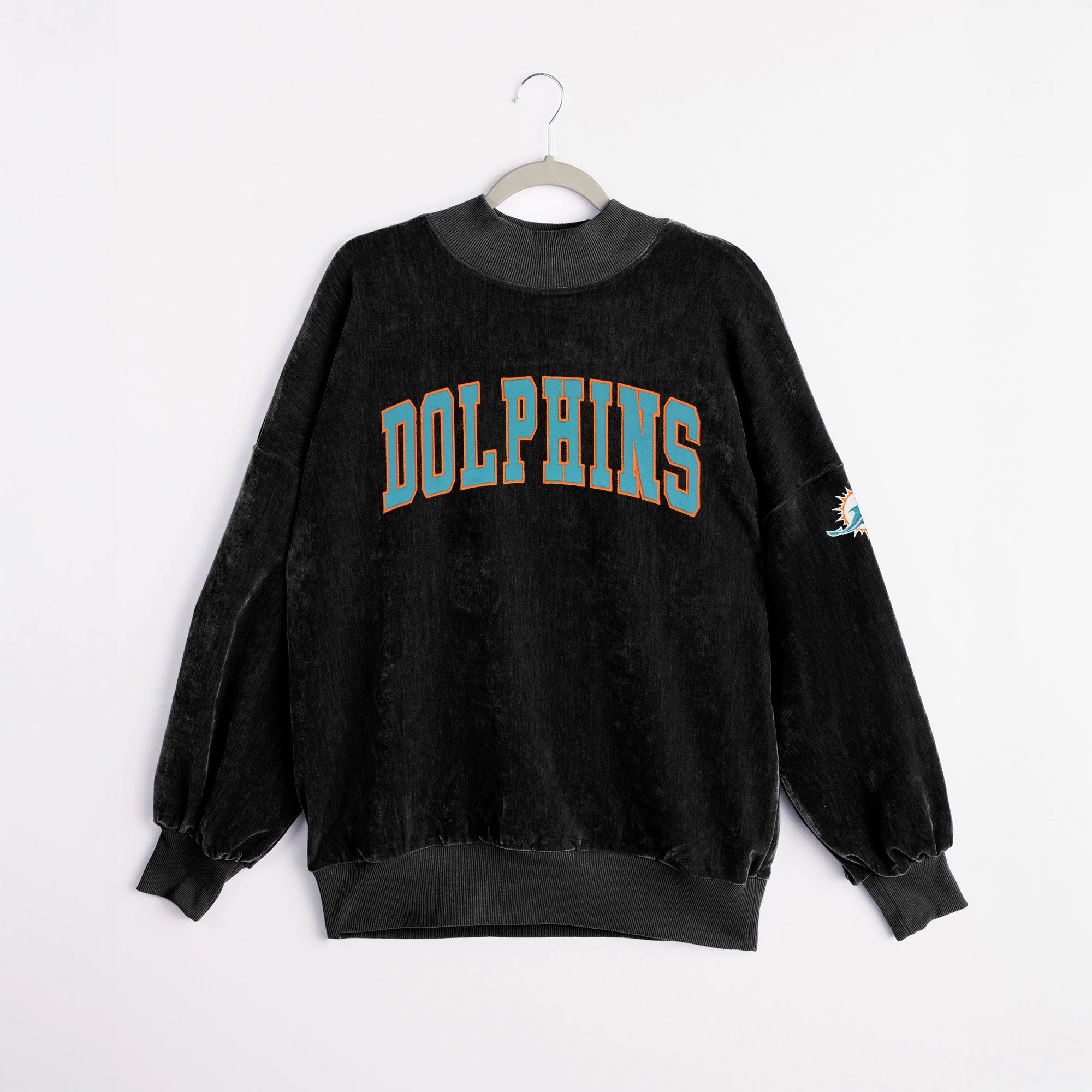 MIAMI DOLPHINS MAKE A MOVE MOCK NECK CHENILLE PULLOVER - Image 8
