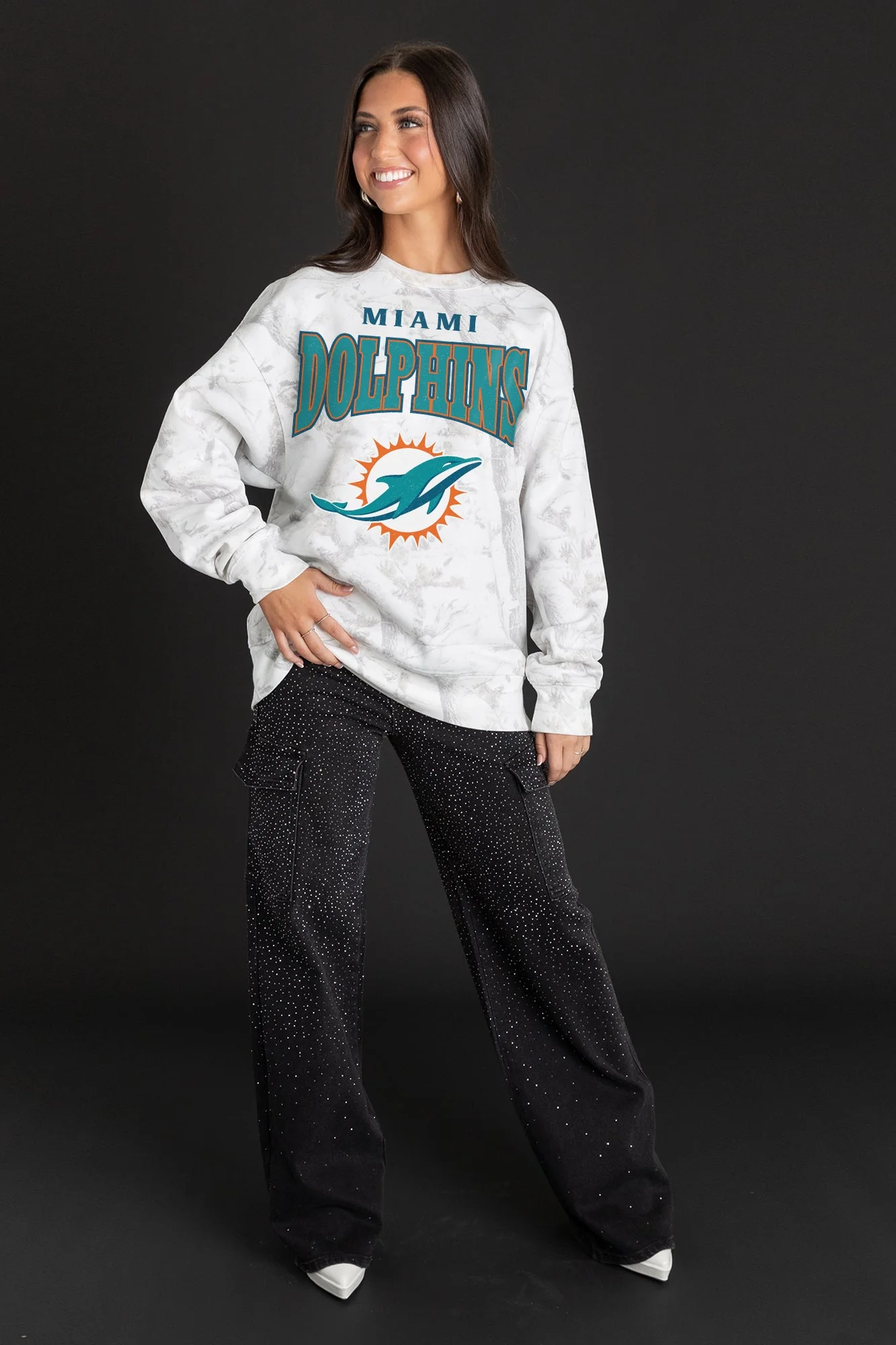 MIAMI DOLPHINS RALLY READY PREMIUM DROP SHOULDER CAMO PULLOVER - Image 4
