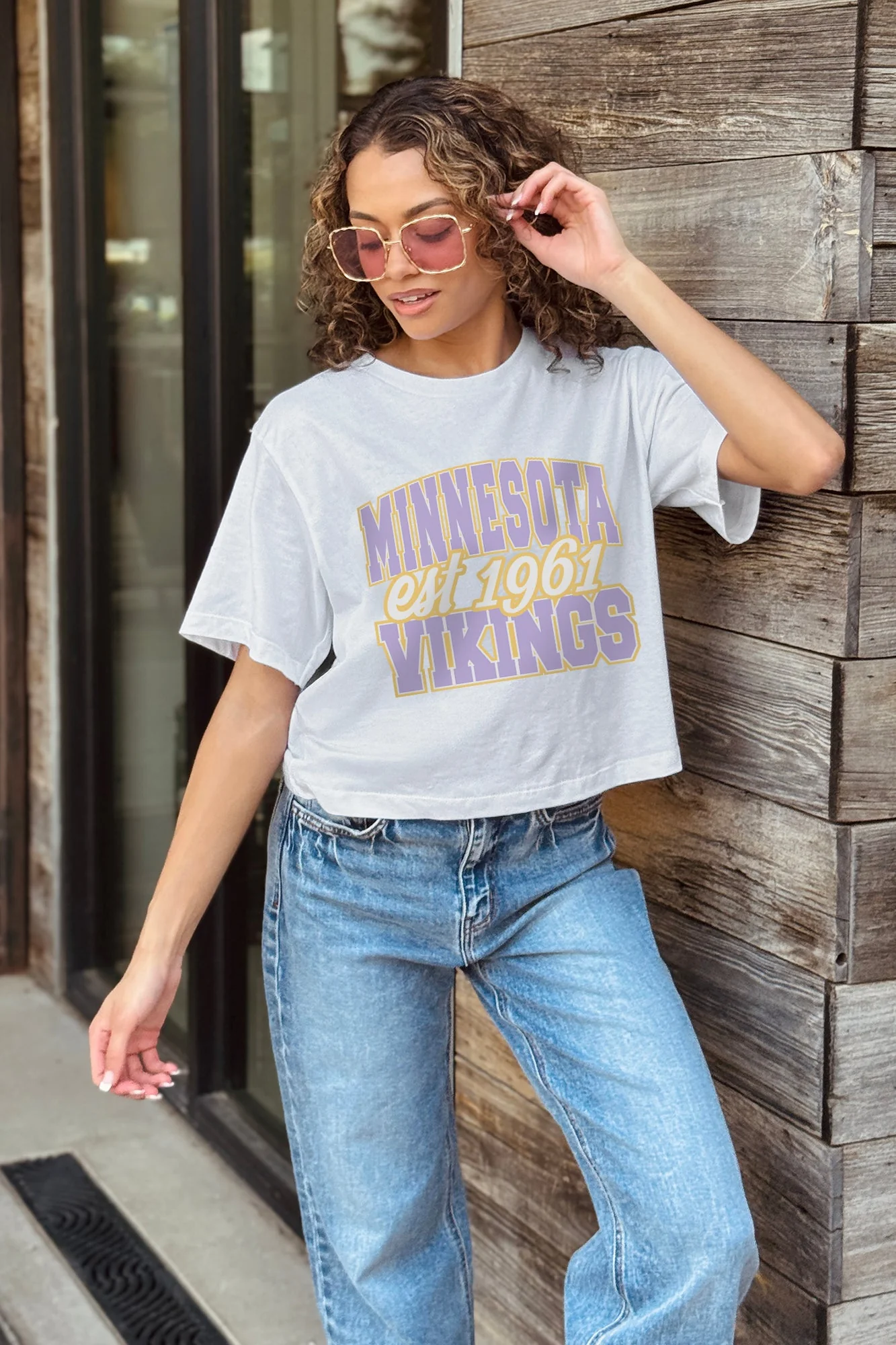 MINNESOTA VIKINGS DEEP ROOTS BOXY FIT CROPPED TEE - Image 2