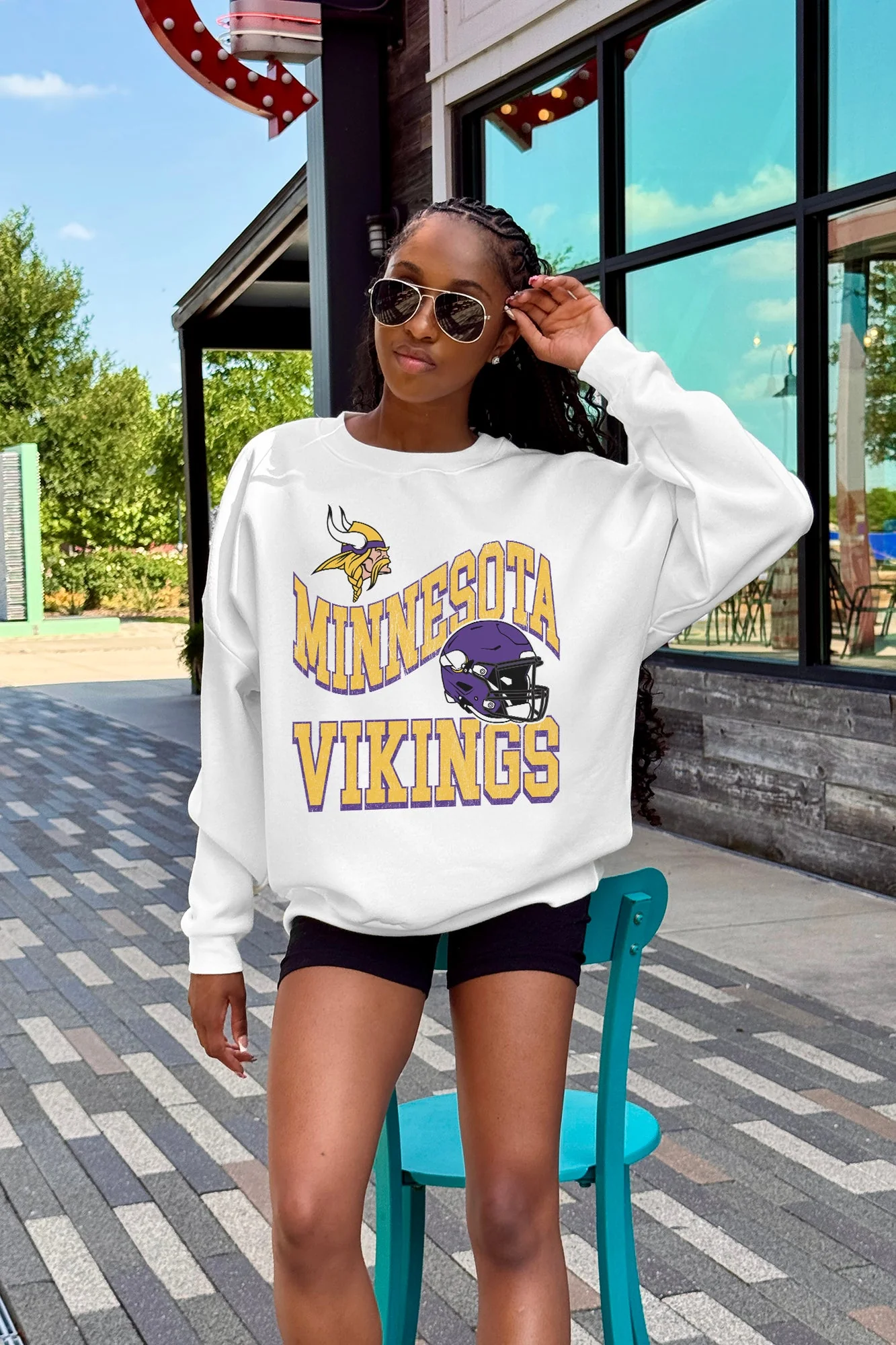 MINNESOTA VIKINGS HARD EARNED PREMIUM FLEECE CREWNECK PULLOVER - Image 4
