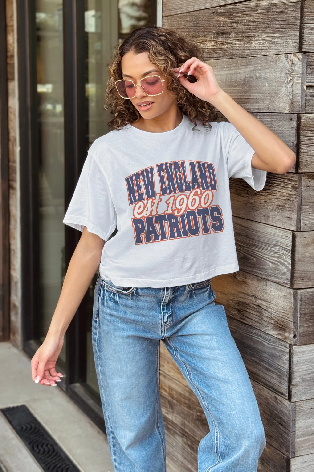 NEW ENGLAND PATRIOTS DEEP ROOTS BOXY FIT CROPPED TEE - Image 2