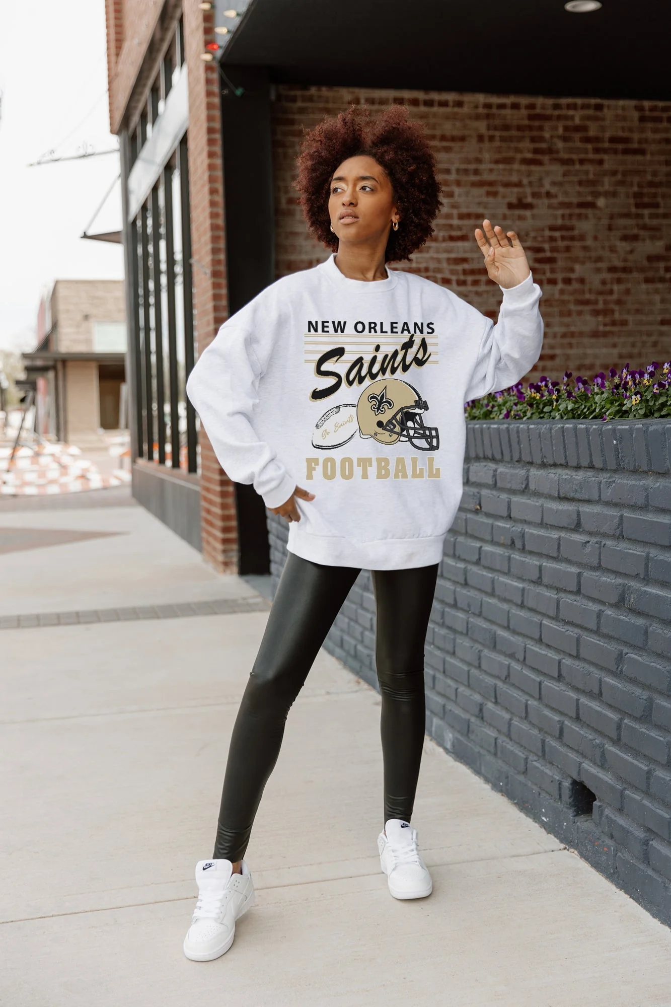 NEW ORLEANS SAINTS HOME TURF PREMIUM FLEECE CREWNECK PULLOVER - Image 2