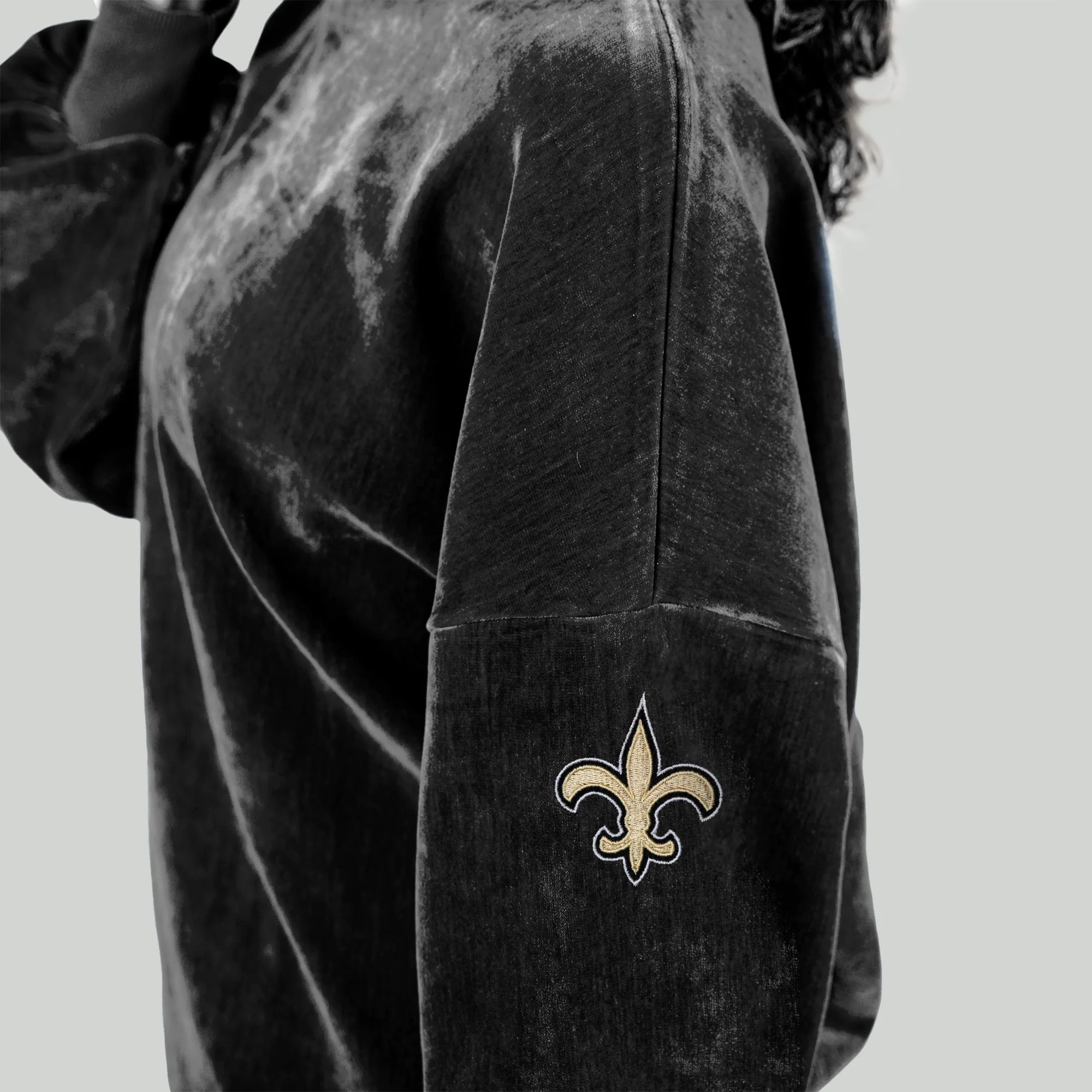 NEW ORLEANS SAINTS MAKE A MOVE MOCK NECK CHENILLE PULLOVER - Image 9