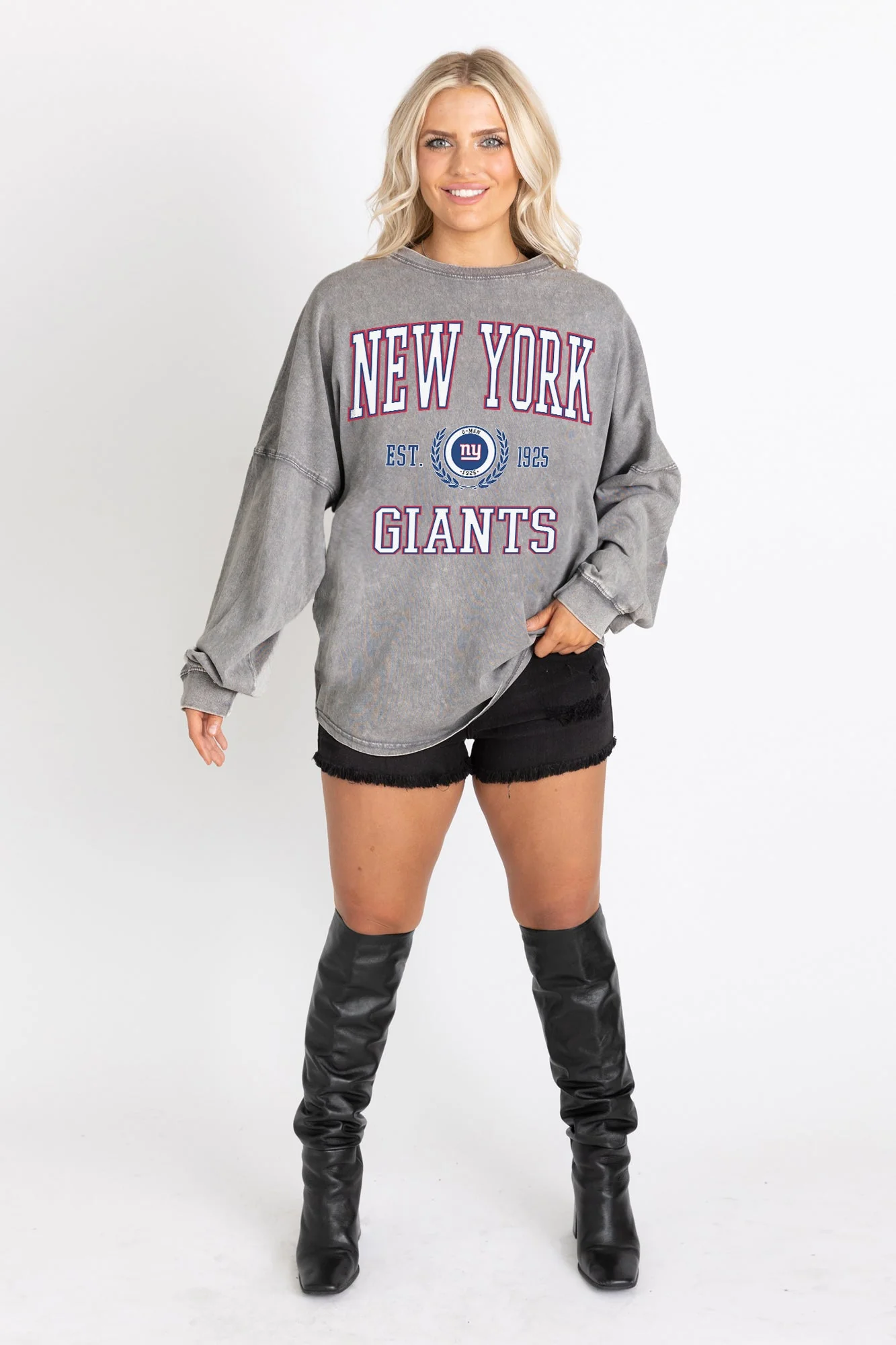 NEW YORK GIANTS FINAL SCORE FADED WASH PULLOVER - Image 5