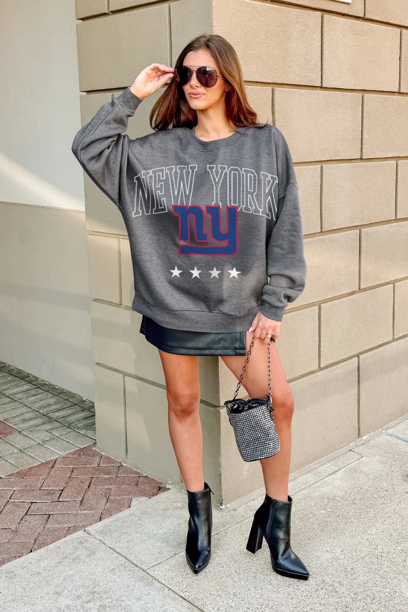NEW YORK GIANTS RISING STAR PREMIUM FLEECE CREWNECK PULLOVER - Image 3