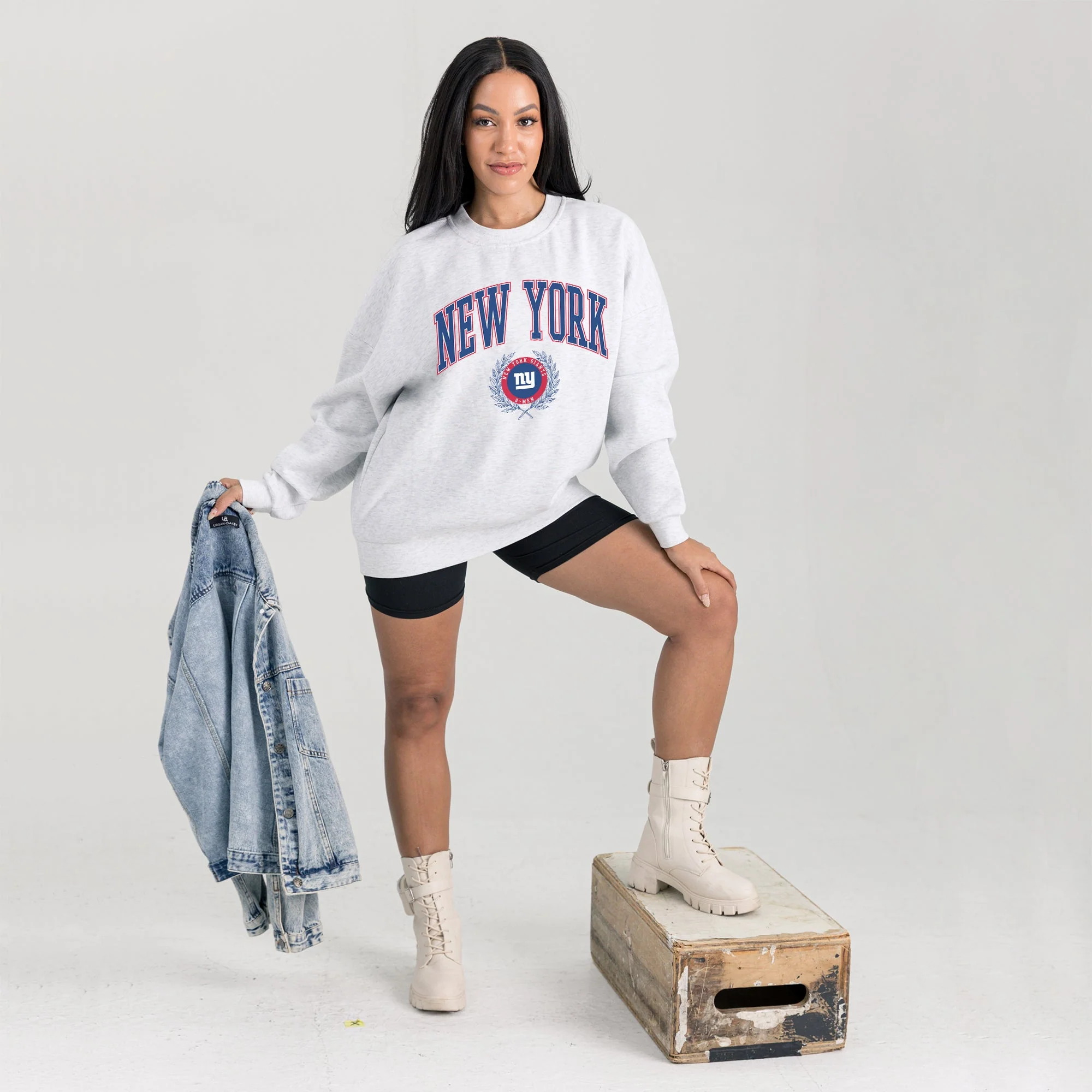 NEW YORK GIANTS TRADITION REFINED PREMIUM FLEECE CREWNECK PULLOVER - Image 6
