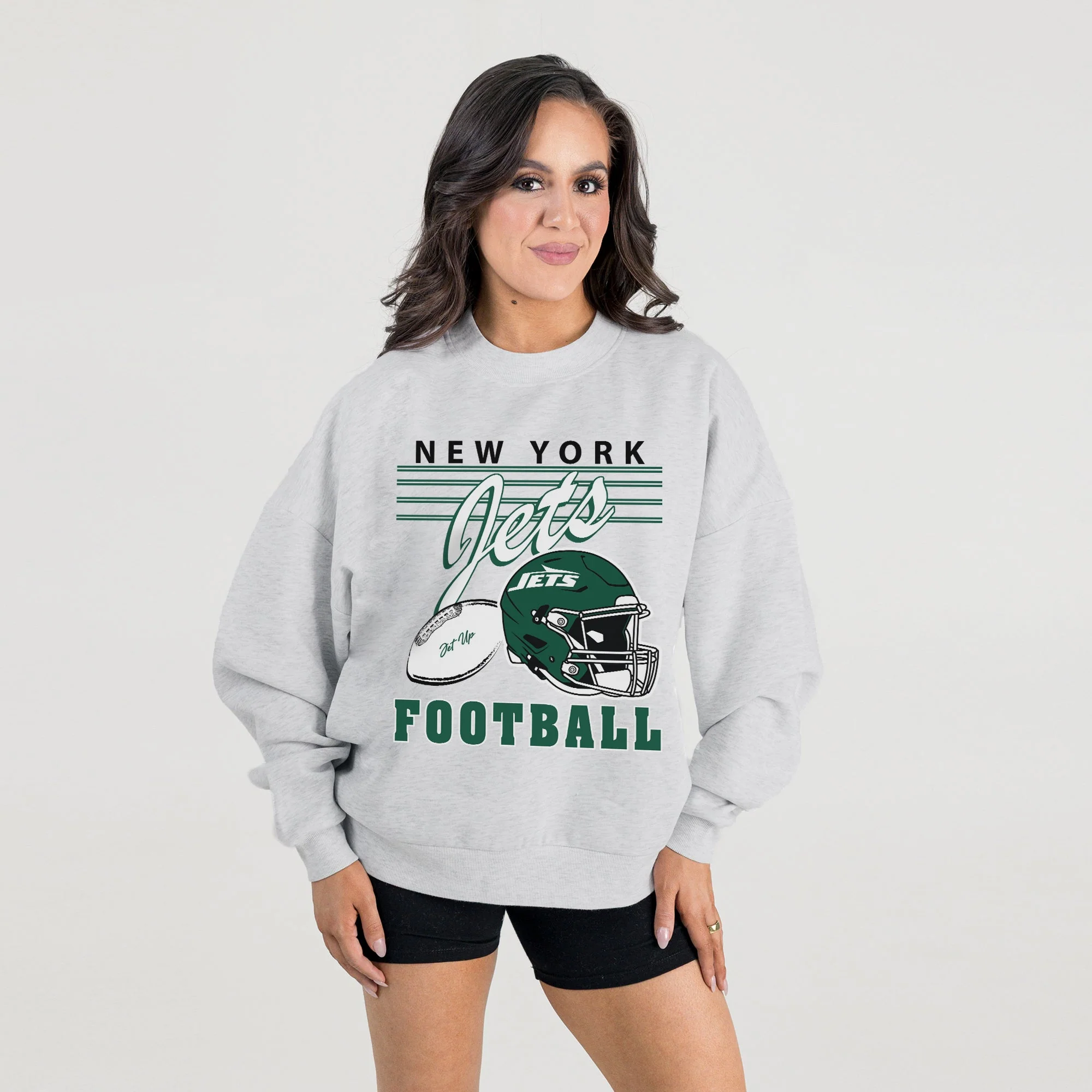 NEW YORK JETS HOME TURF PREMIUM FLEECE CREWNECK PULLOVER - Image 3