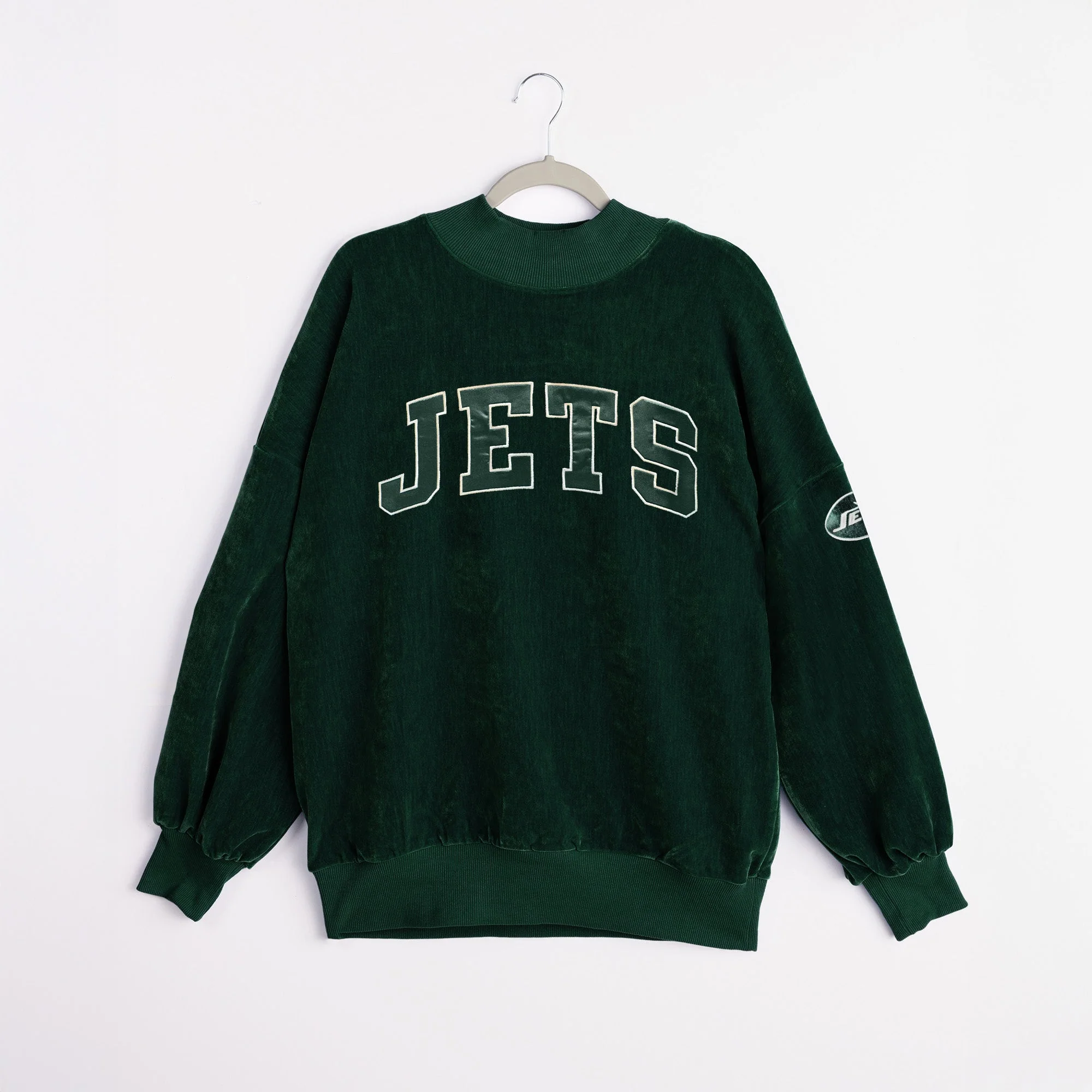 NEW YORK JETS MAKE A MOVE MOCK NECK CHENILLE PULLOVER - Image 8