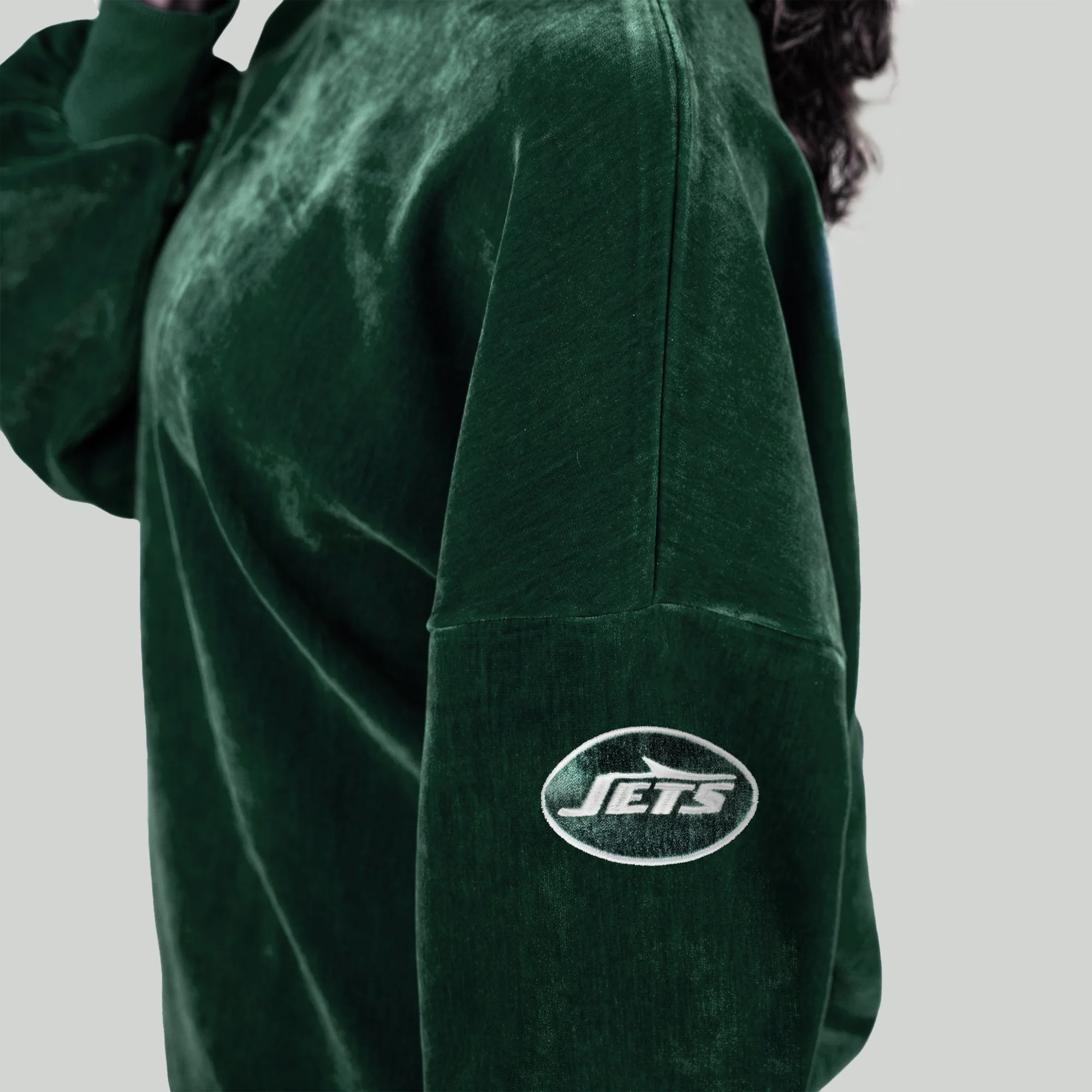 NEW YORK JETS MAKE A MOVE MOCK NECK CHENILLE PULLOVER - Image 9