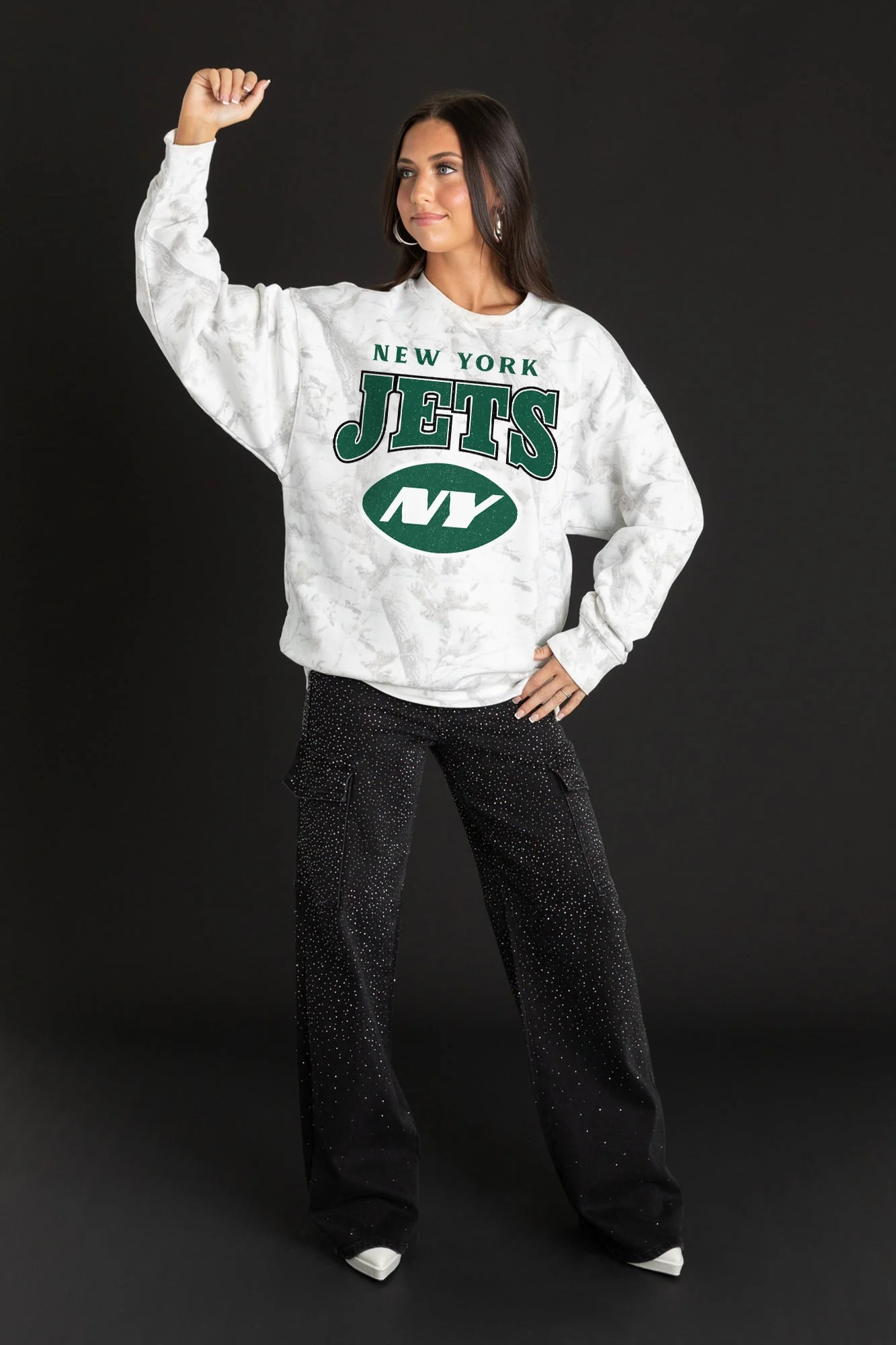 NEW YORK JETS RALLY READY PREMIUM DROP SHOULDER CAMO PULLOVER - Image 3