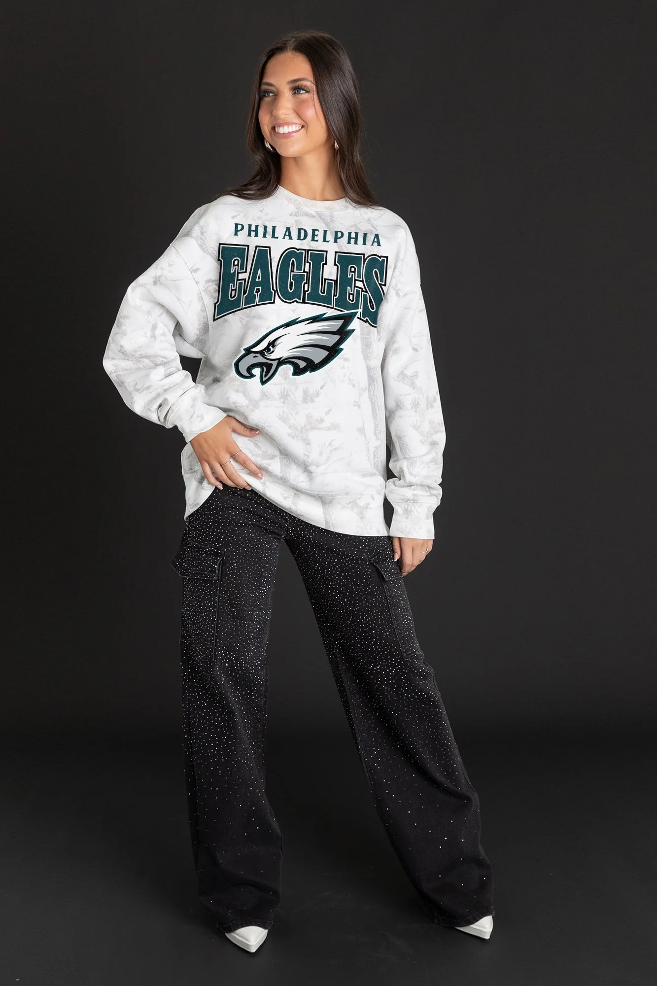 PHILADELPHIA EAGLES RALLY READY PREMIUM DROP SHOULDER CAMO PULLOVER - Image 4