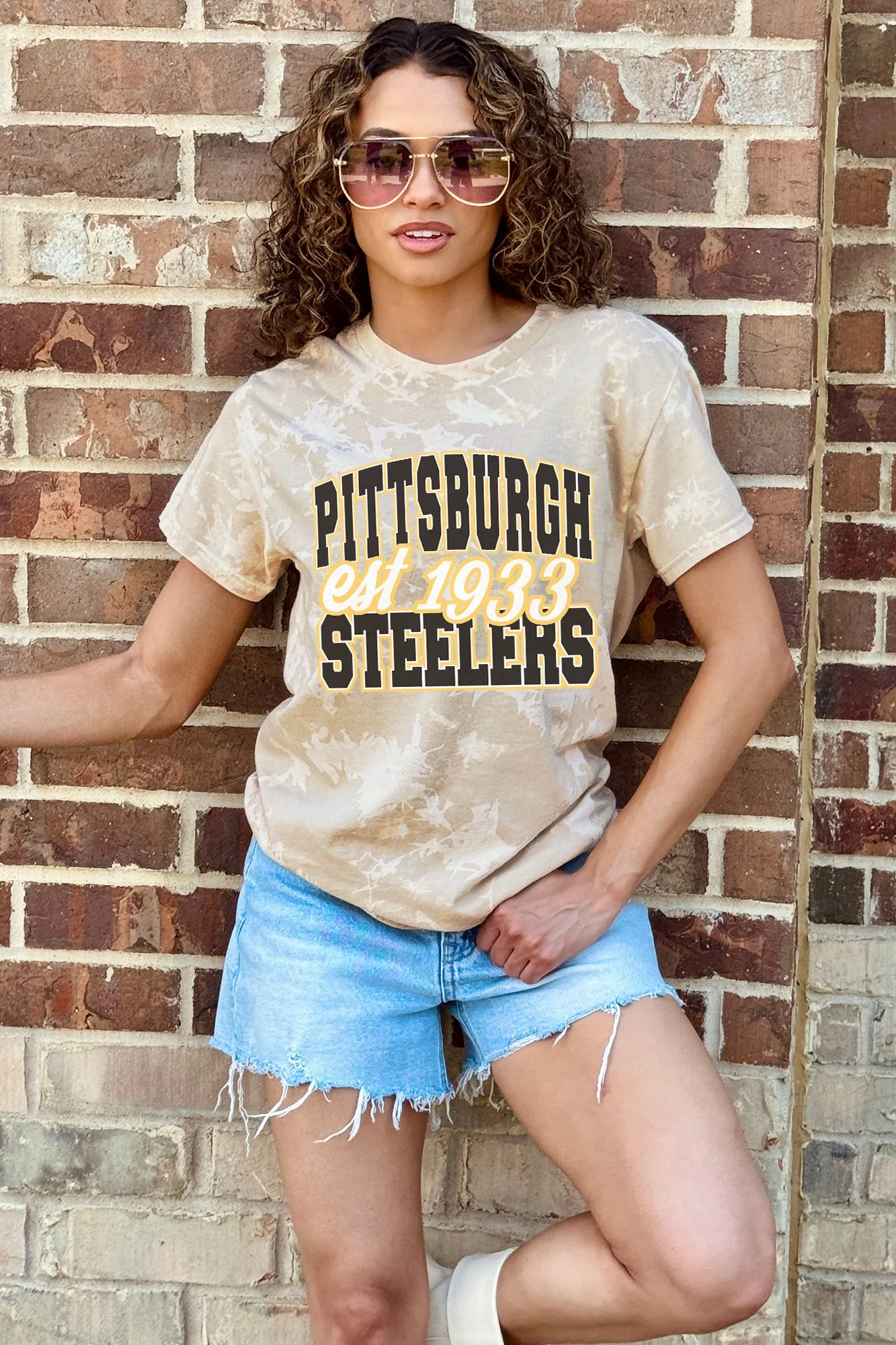PITTSBURGH STEELERS DEEP ROOTS BLEACH WASH TEE - Image 2