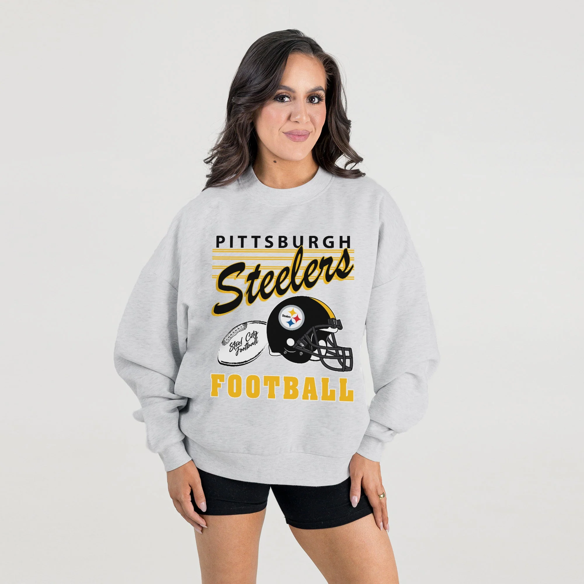 PITTSBURGH STEELERS HOME TURF PREMIUM FLEECE CREWNECK PULLOVER - Image 3