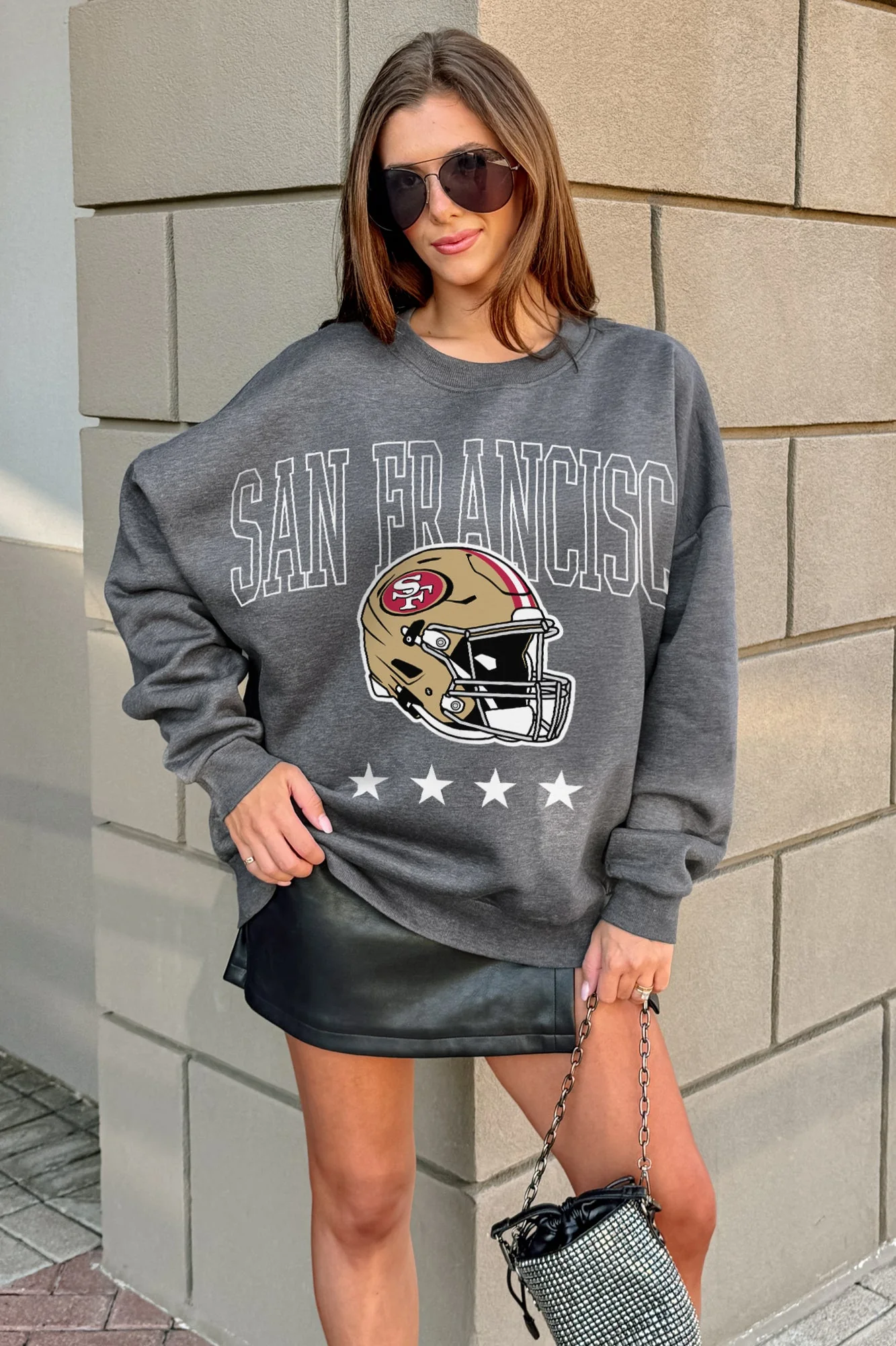 SAN FRANCISCO 49ERS RISING STAR PREMIUM FLEECE CREWNECK PULLOVER - Image 2