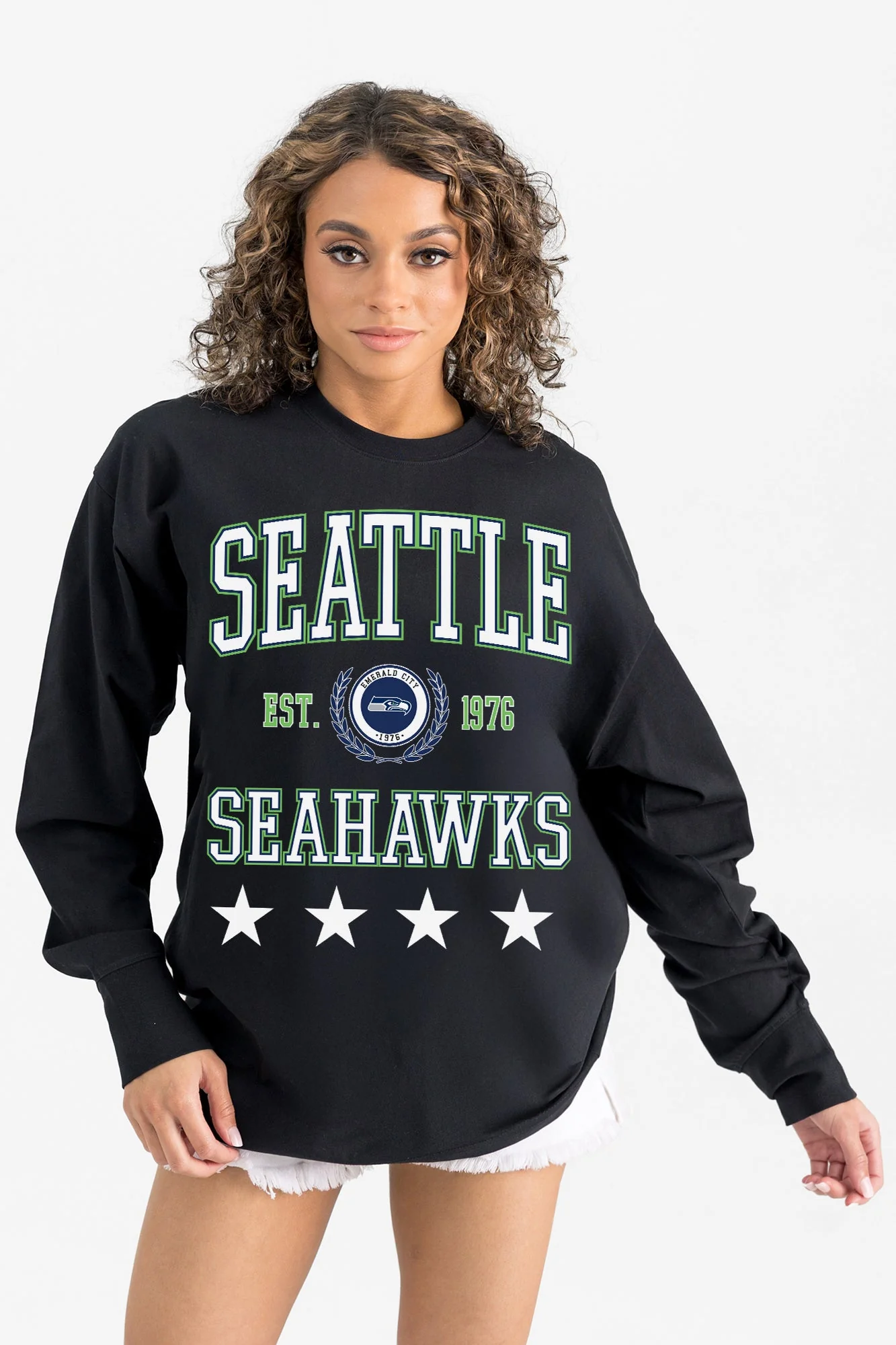 SEATTLE SEAHAWKS EVERYDAY STAR ESSENTIAL RELAXED FIT LONG SLEEVE TEE - Image 6