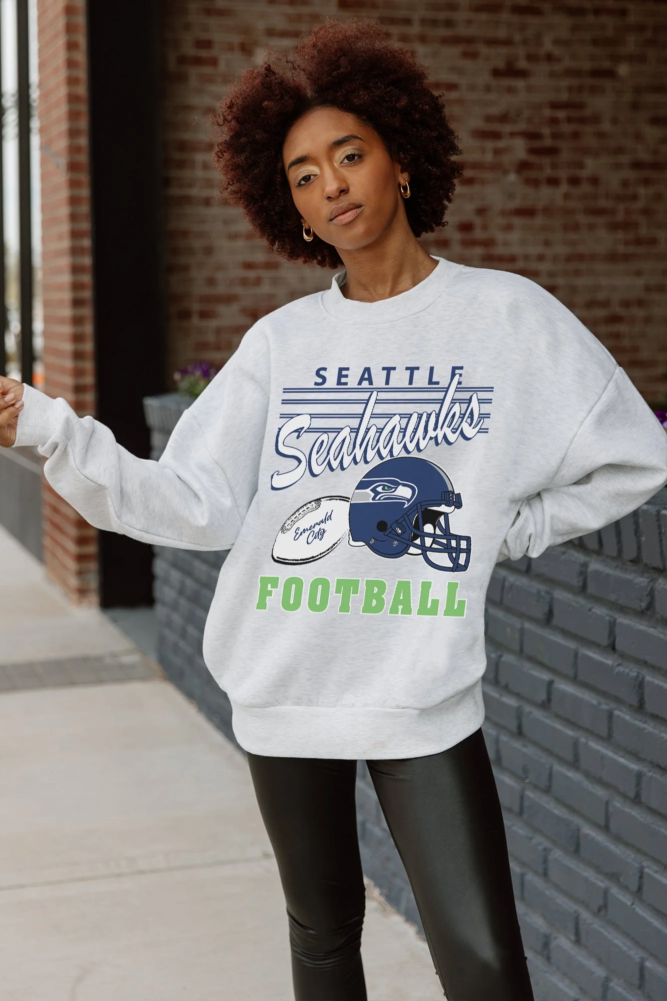 SEATTLE SEAHAWKS HOME TURF PREMIUM FLEECE CREWNECK PULLOVER