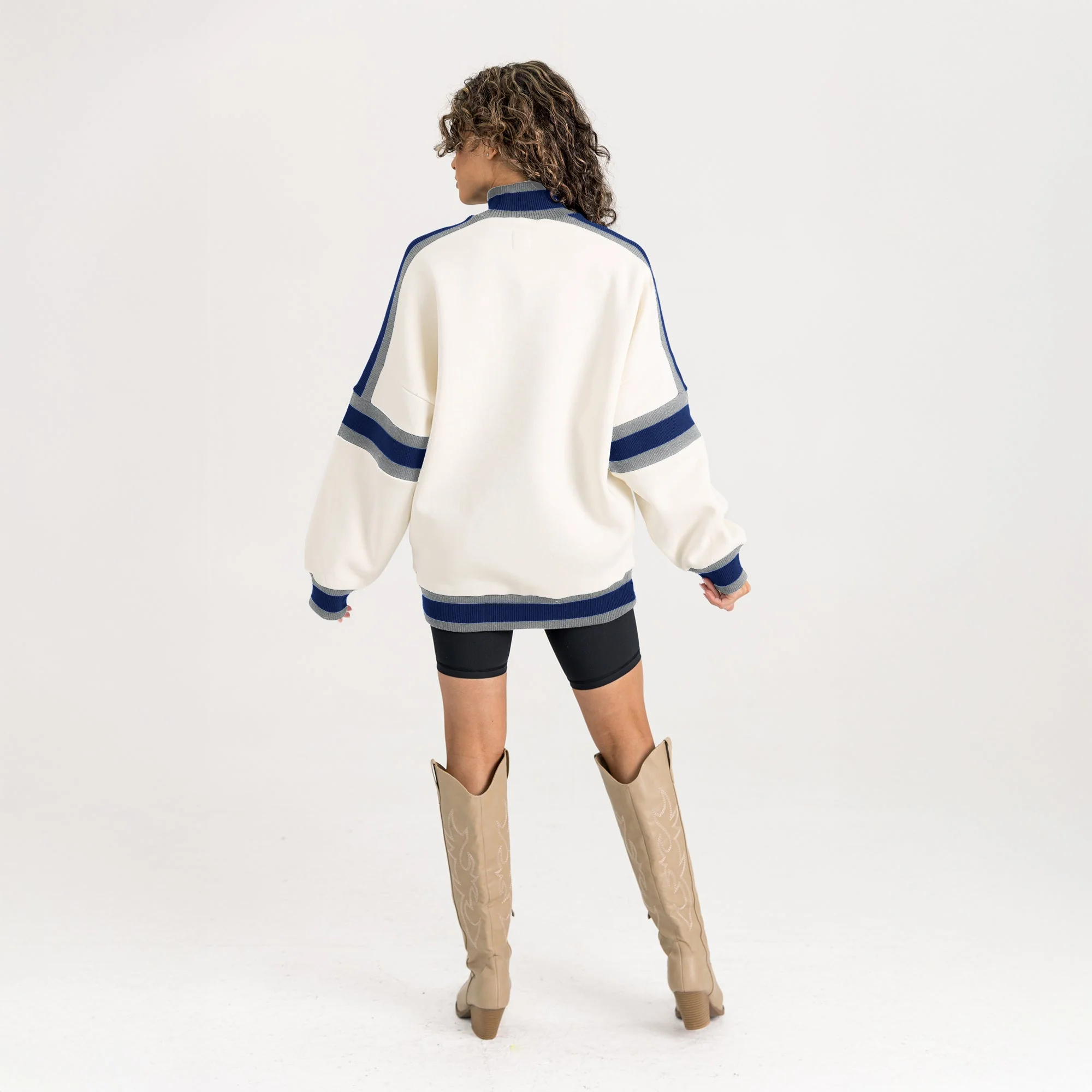 SEATTLE SEAHAWKS VIVID MOTION COLORBLOCK TURTLENECK PULLOVER - Image 6
