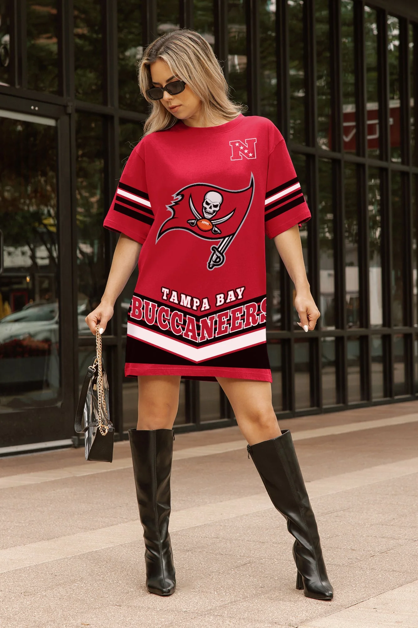 TAMPA BAY BUCCANEERS PERFECT SCORE RETRO T-SHIRT DRESS - Image 2