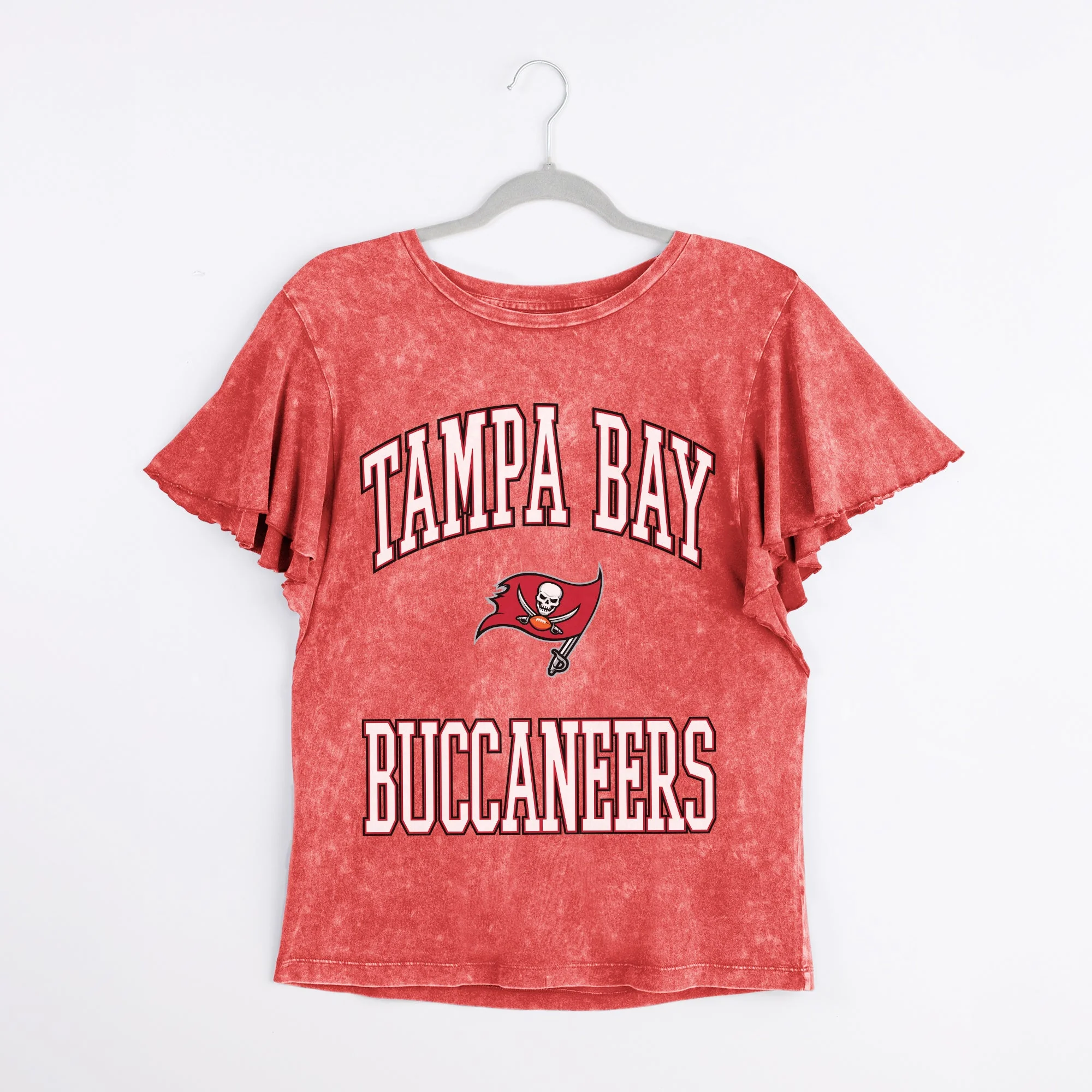 TAMPA BAY BUCCANEERS VICTORY MODE FLUTTER SLEEVE TEE IN RED - Image 6