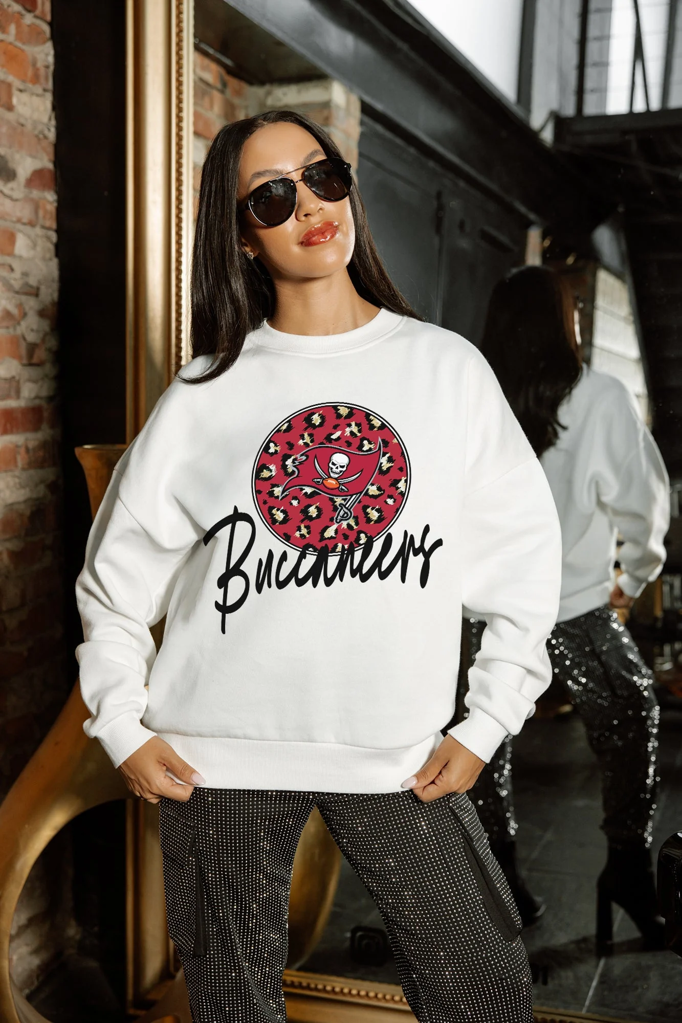 TAMPA BAY BUCCANEERS WILD BREAKTHROUGH PREMIUM FLEECE CREWNECK PULLOVER - Image 2