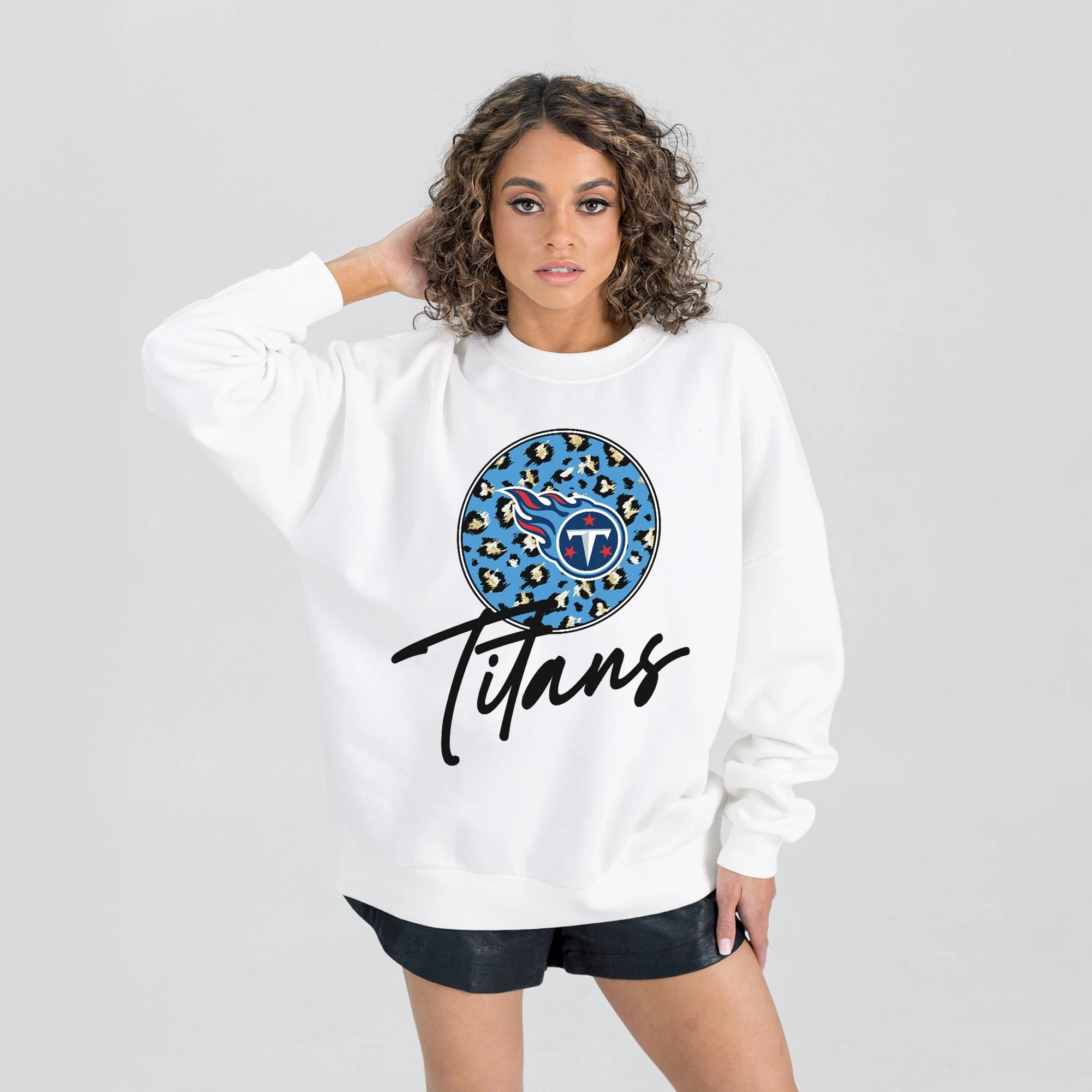 TENNESSEE TITANS WILD BREAKTHROUGH PREMIUM FLEECE CREWNECK PULLOVER - Image 6