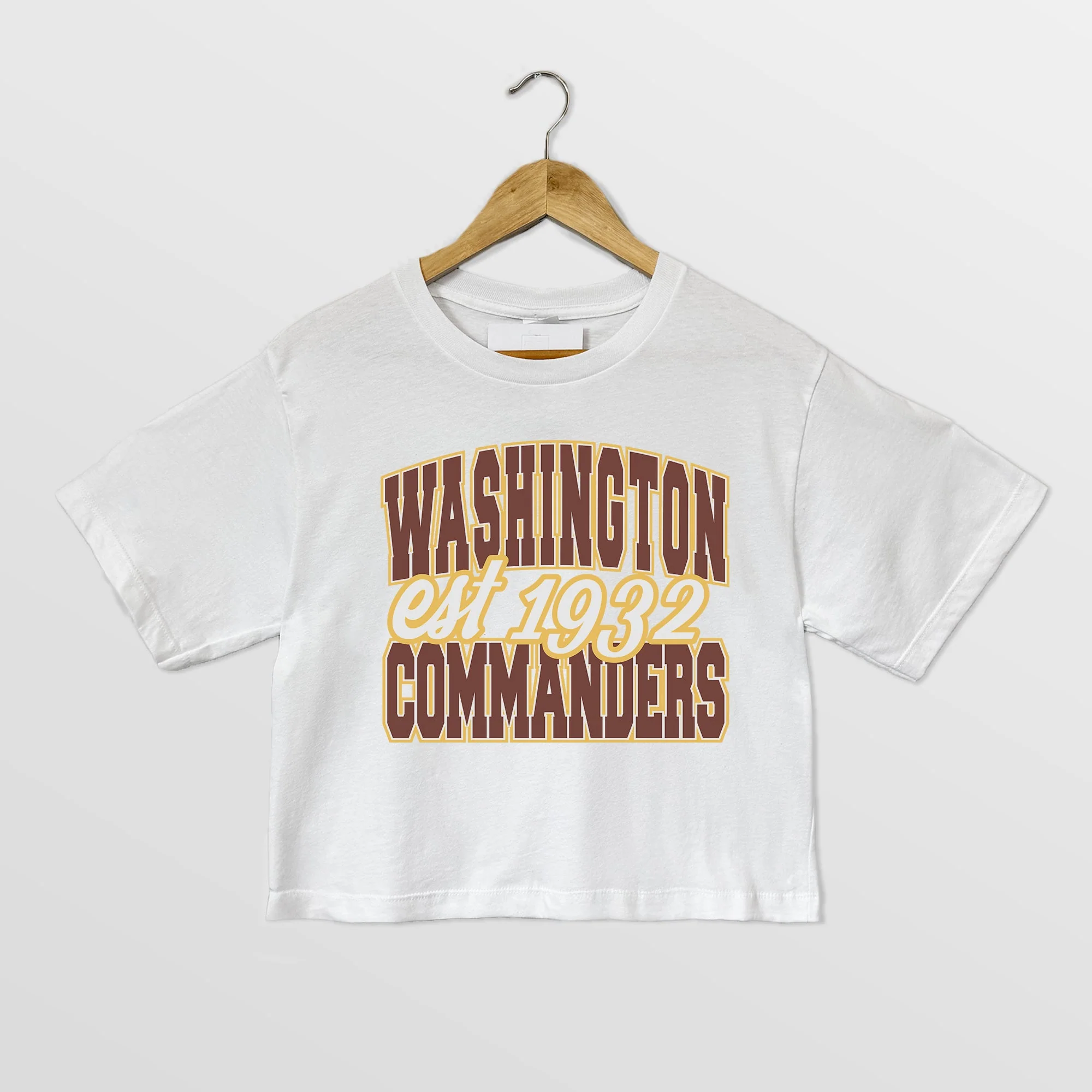 WASHINGTON COMMANDERS DEEP ROOTS BOXY FIT CROPPED TEE