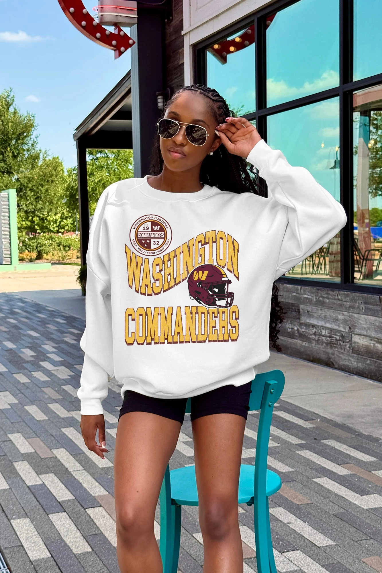 WASHINGTON COMMANDERS HARD EARNED PREMIUM FLEECE CREWNECK PULLOVER - Image 4