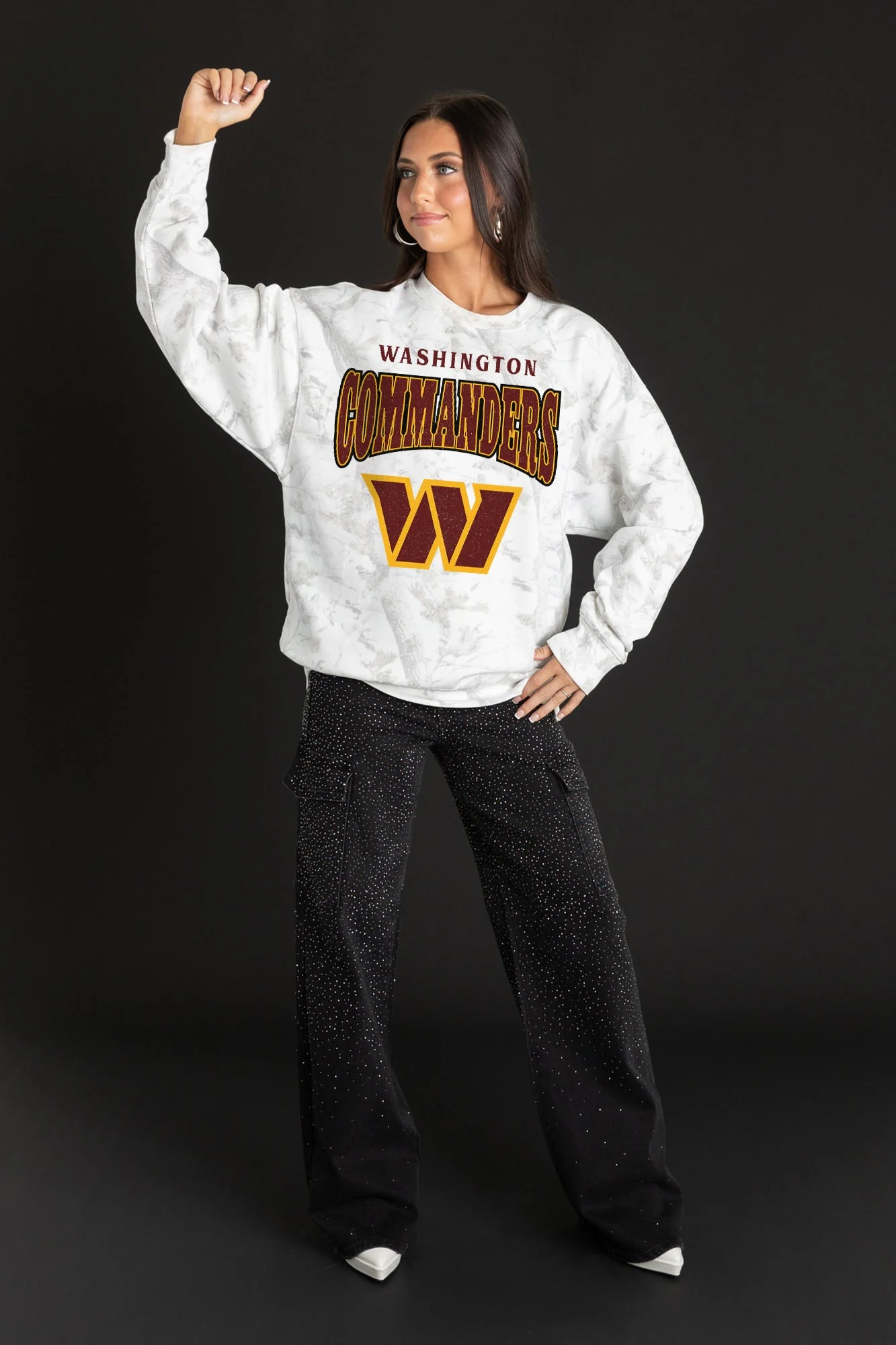 WASHINGTON COMMANDERS RALLY READY PREMIUM DROP SHOULDER CAMO PULLOVER - Image 3