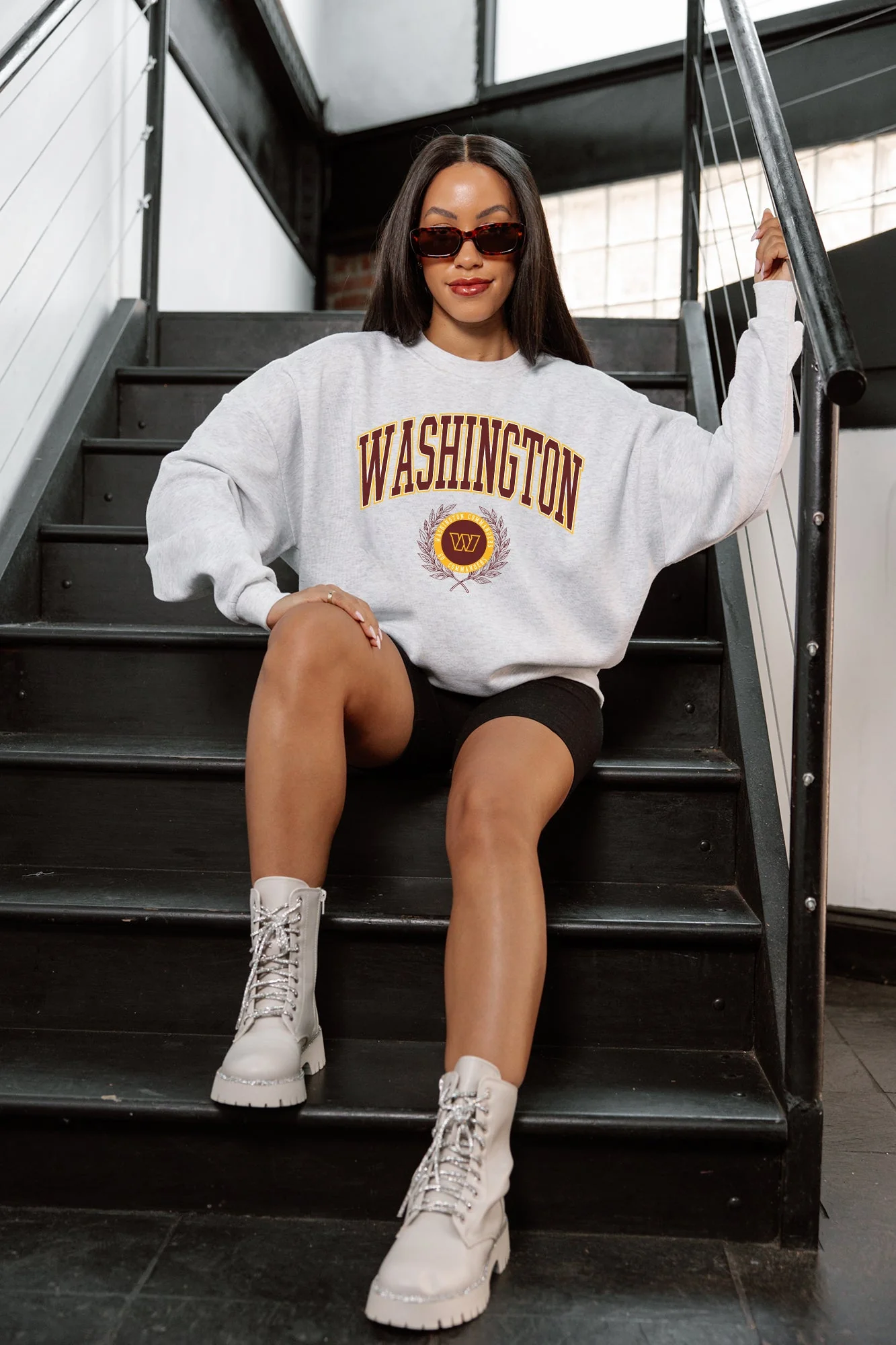 WASHINGTON COMMANDERS TRADITION REFINED PREMIUM FLEECE CREWNECK PULLOVER - Image 4