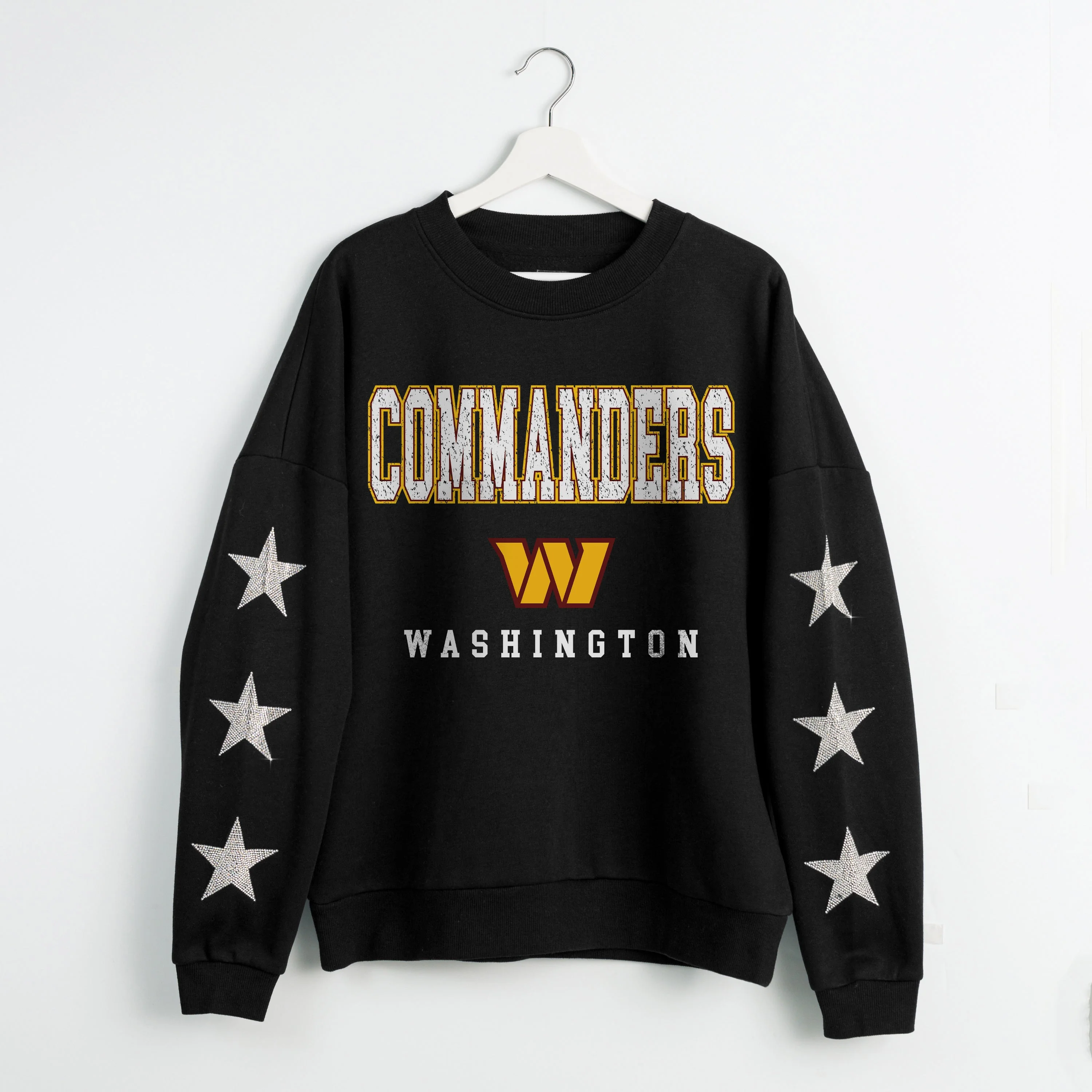 WASHINGTON COMMANDERS VELOCITY STAR EMBELLISHED CREW SWEATSHIRT - Image 8