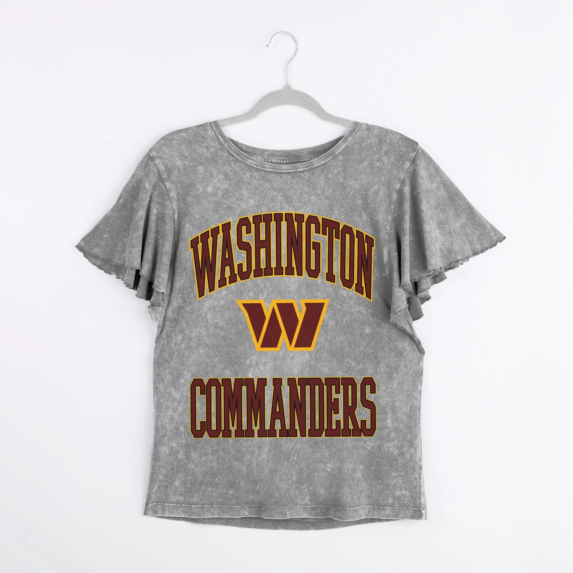 WASHINGTON COMMANDERS VICTORY MODE FLUTTER SLEEVE TEE IN GREY - Image 6