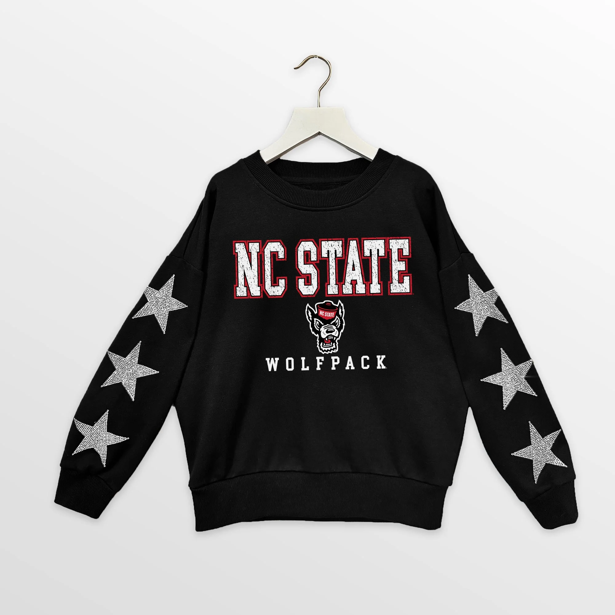 NORTH CAROLINA STATE WOLFPACK VELOCITY KIDS STAR SLEEVE CREWNECK PULLOVER - Image 7