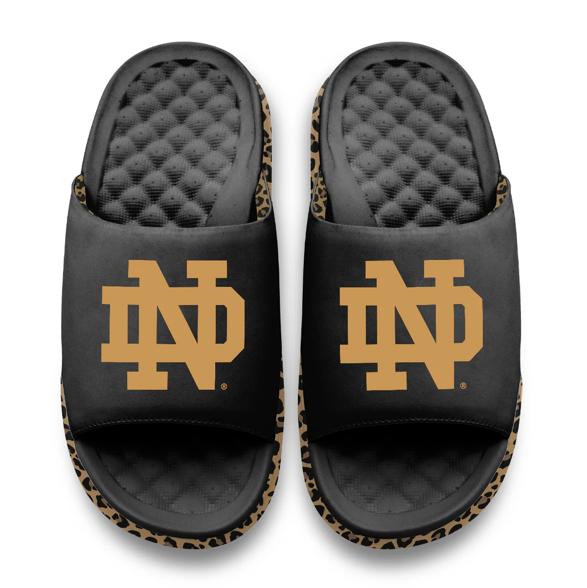 Notre Dame Fighting Irish Cheetah Dip Motive Slide Sandles - Image 2