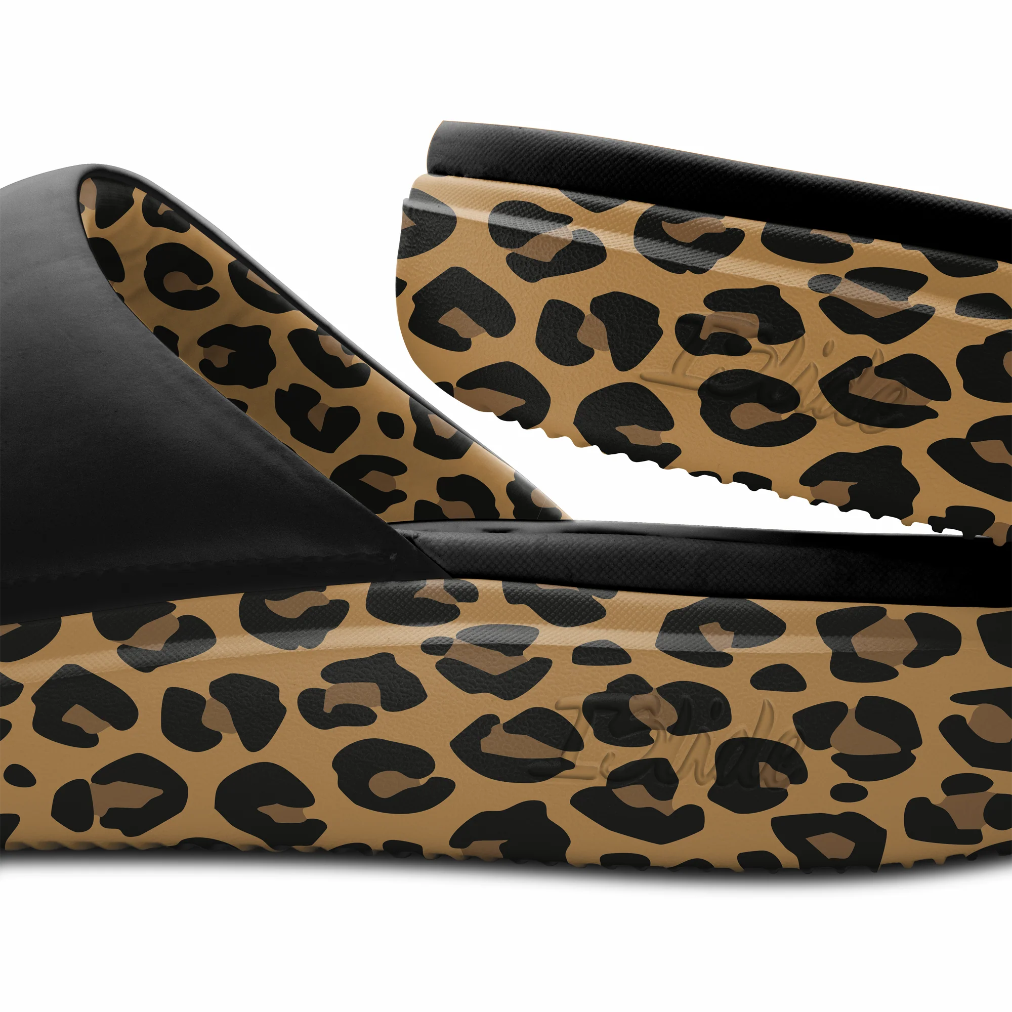 Ohio State Buckeyes Cheetah Dip Motive Slide Sandles - Image 5
