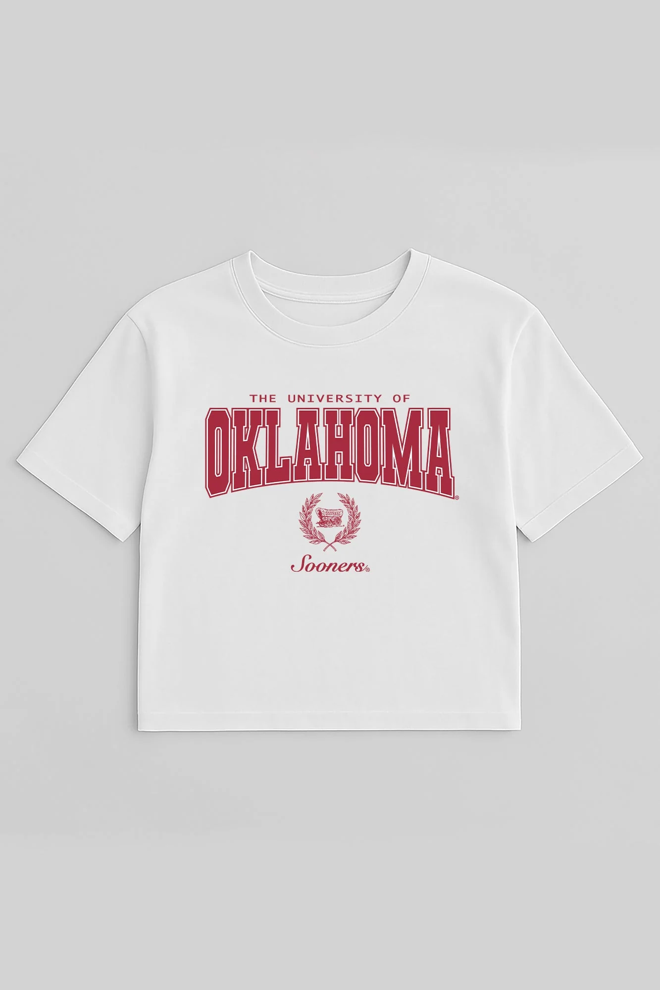OKLAHOMA SOONERS EASY WIN BOXY FIT CROP TEE - Image 5