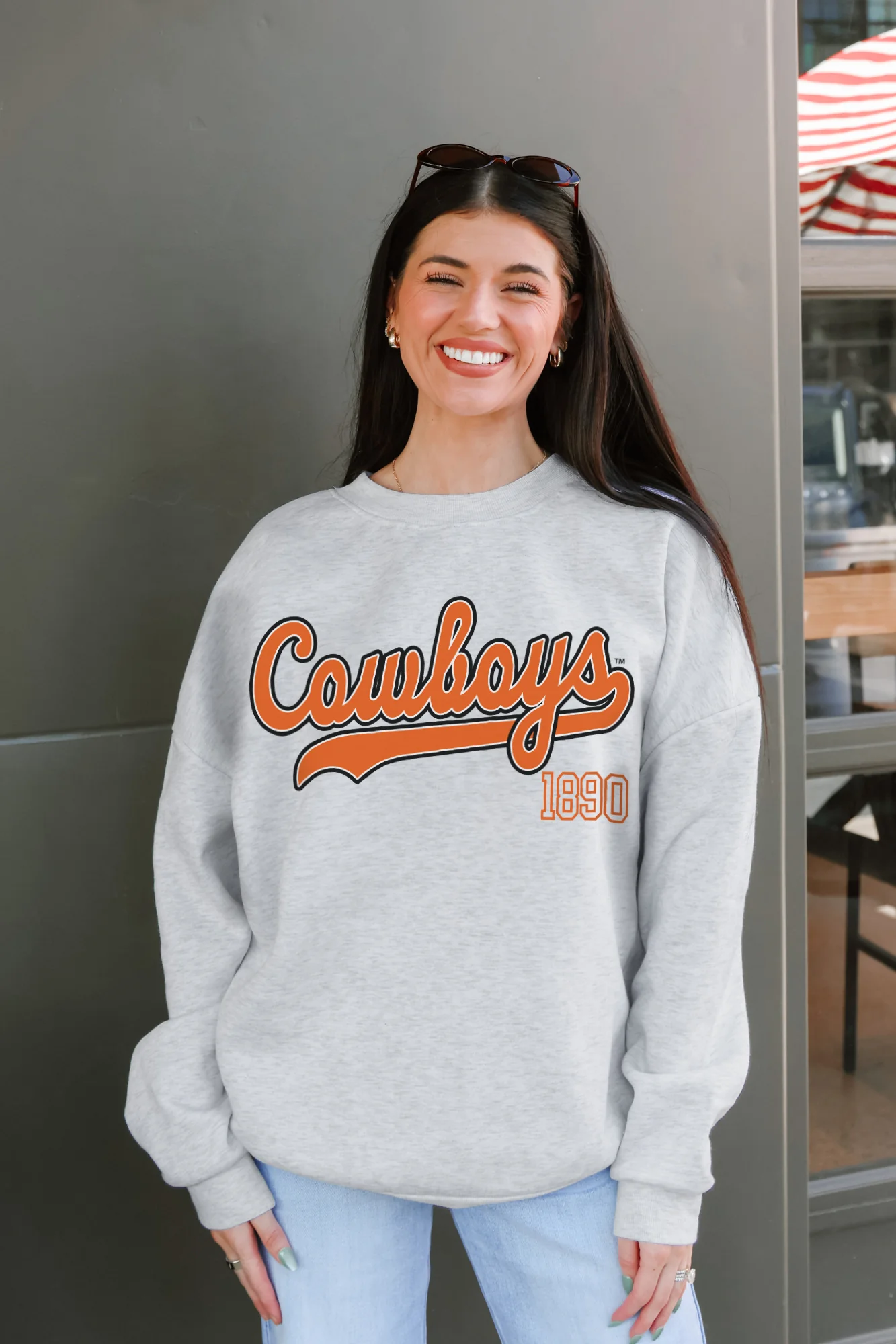 OKLAHOMA STATE COWBOYS CLASSIC WIN PREMIUM FLEECE CREWNECK PULLOVER