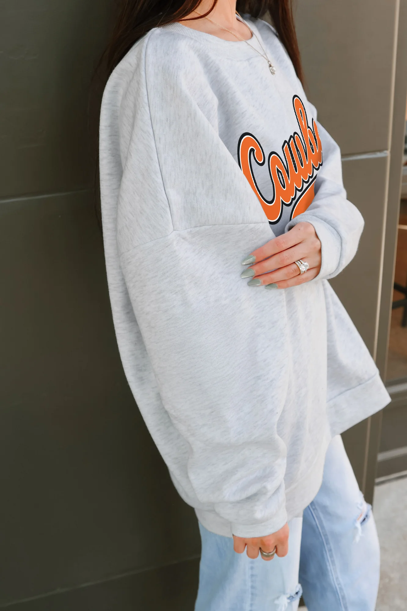 OKLAHOMA STATE COWBOYS CLASSIC WIN PREMIUM FLEECE CREWNECK PULLOVER - Image 4