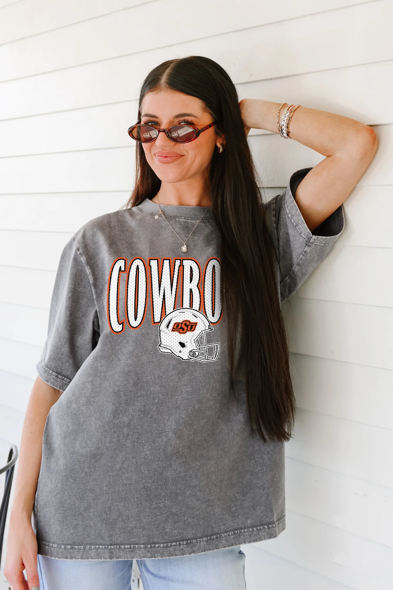 OKLAHOMA STATE COWBOYS PLAYBOOK WIN OVERSIZED CREWNECK TEE - Image 3