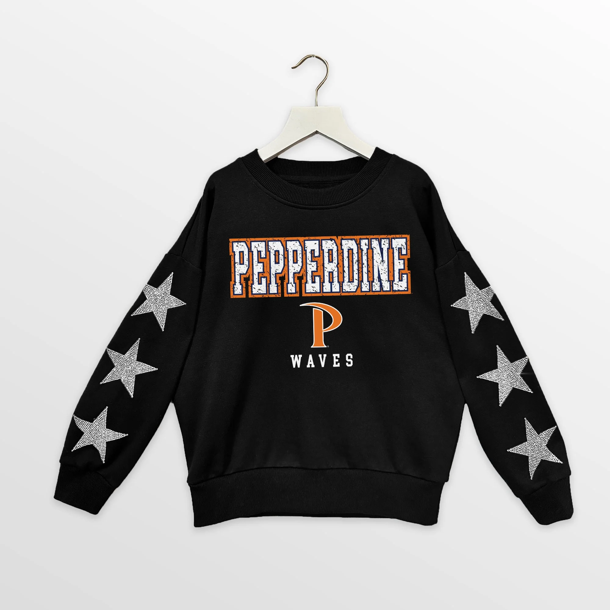 PEPPERDINE WAVES VELOCITY KIDS STAR SLEEVE CREWNECK PULLOVER - Image 7