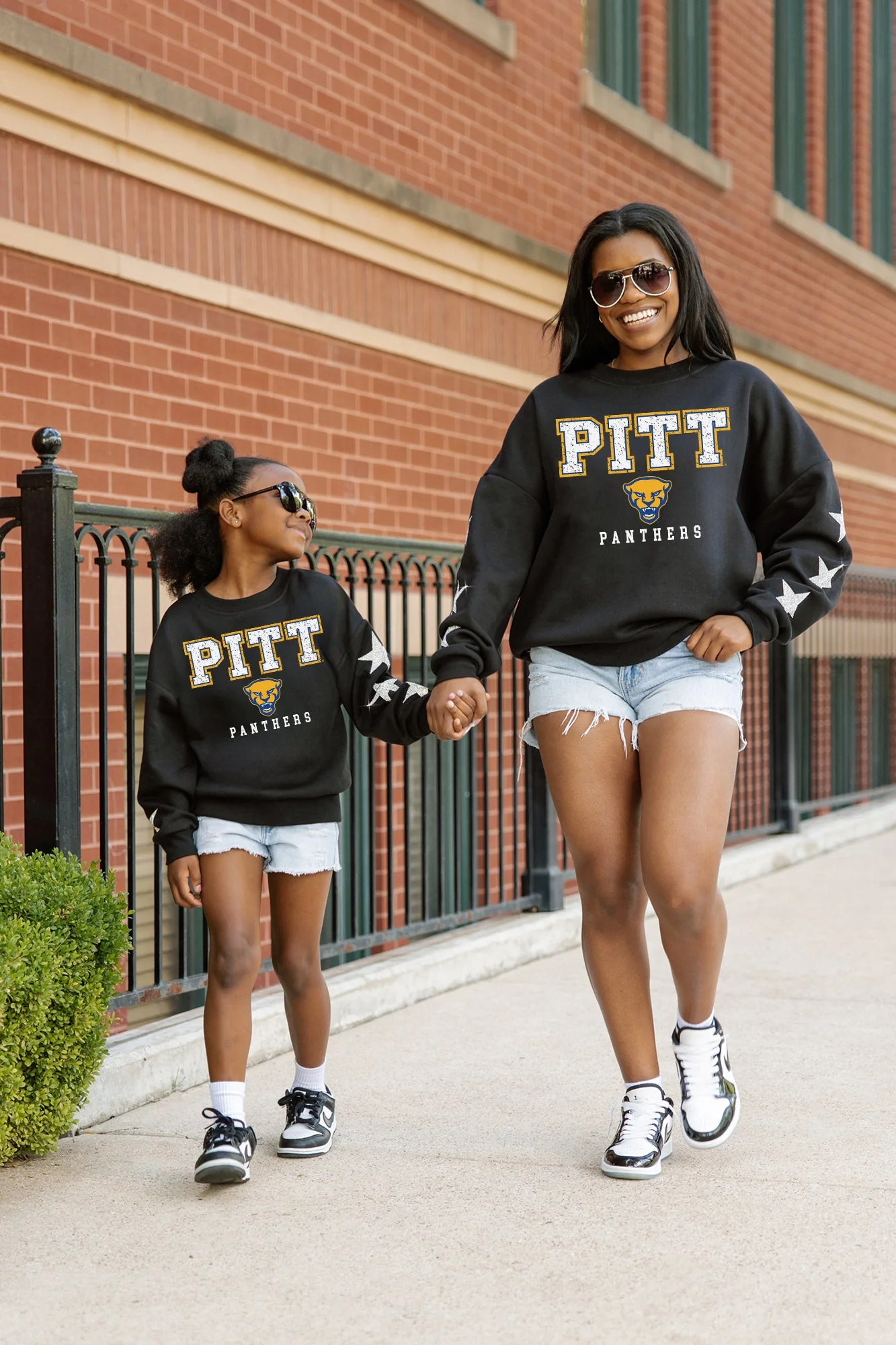 PITTSBURGH PANTHERS VELOCITY KIDS STAR SLEEVE CREWNECK PULLOVER - Image 5